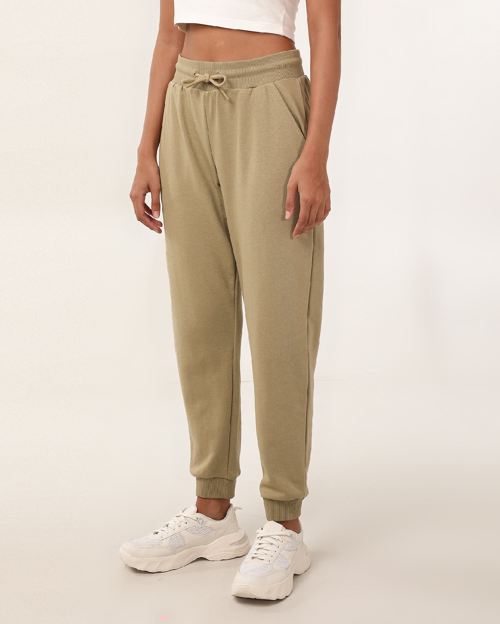 Calça de moletom feminina Lucyla jogger - Verde Musgo | Pool Basics