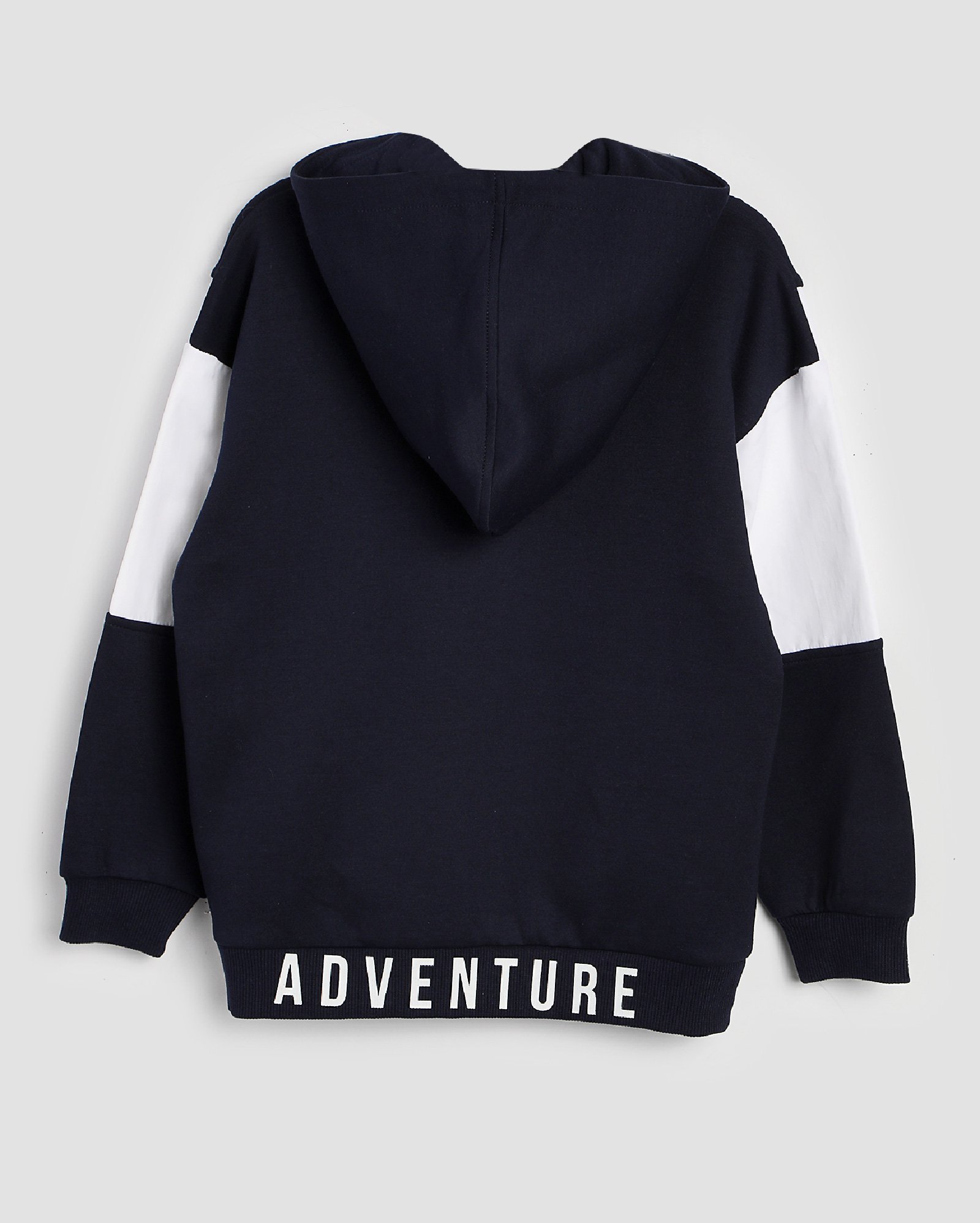 Blusa de moletom infantil aberta com capuz lettering 4-10A azul | Pool Kids