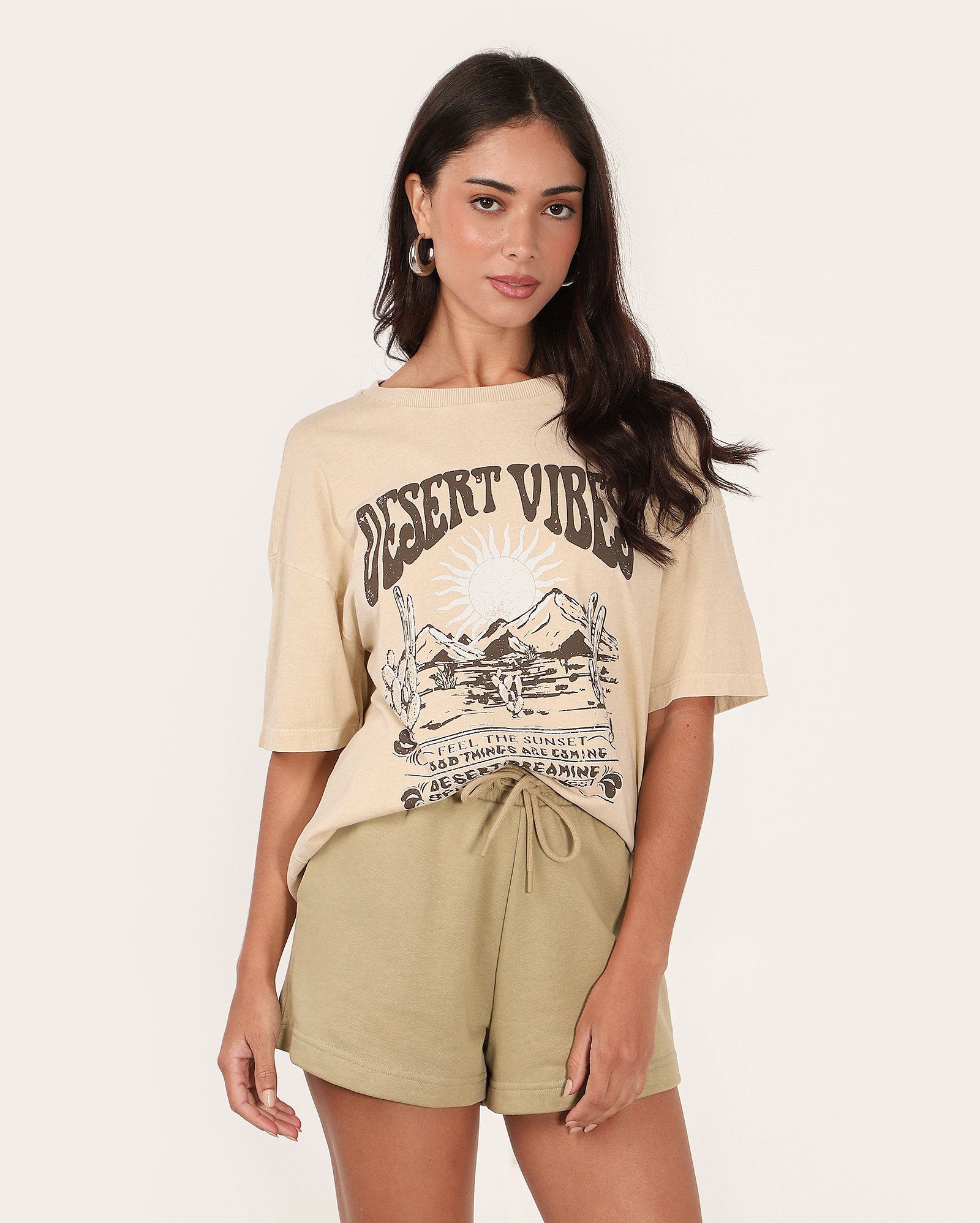 Short de moletom feminino com cordão verde | Pool Basics