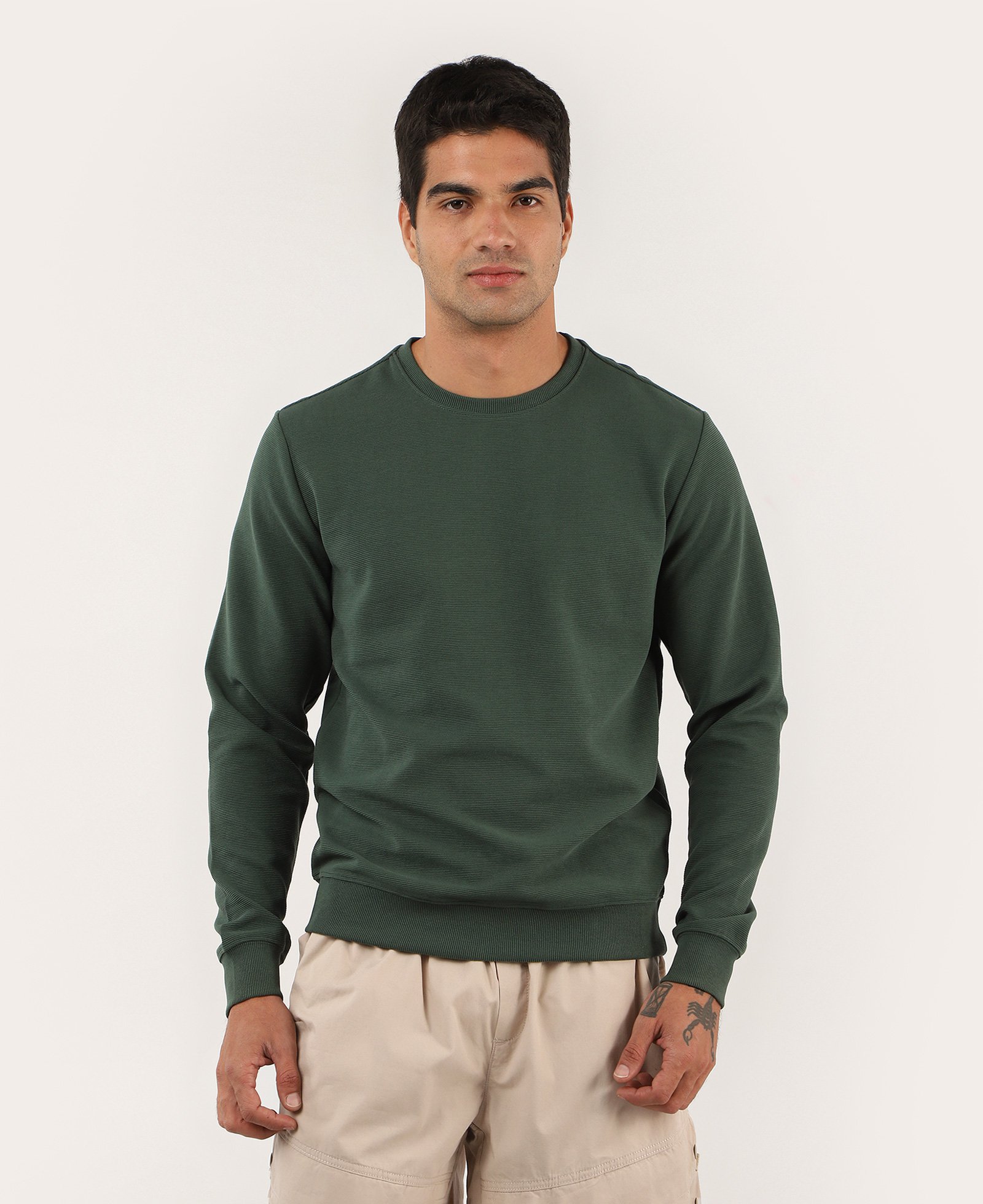 Blusa de moletom masculina gola careca verde | Pool