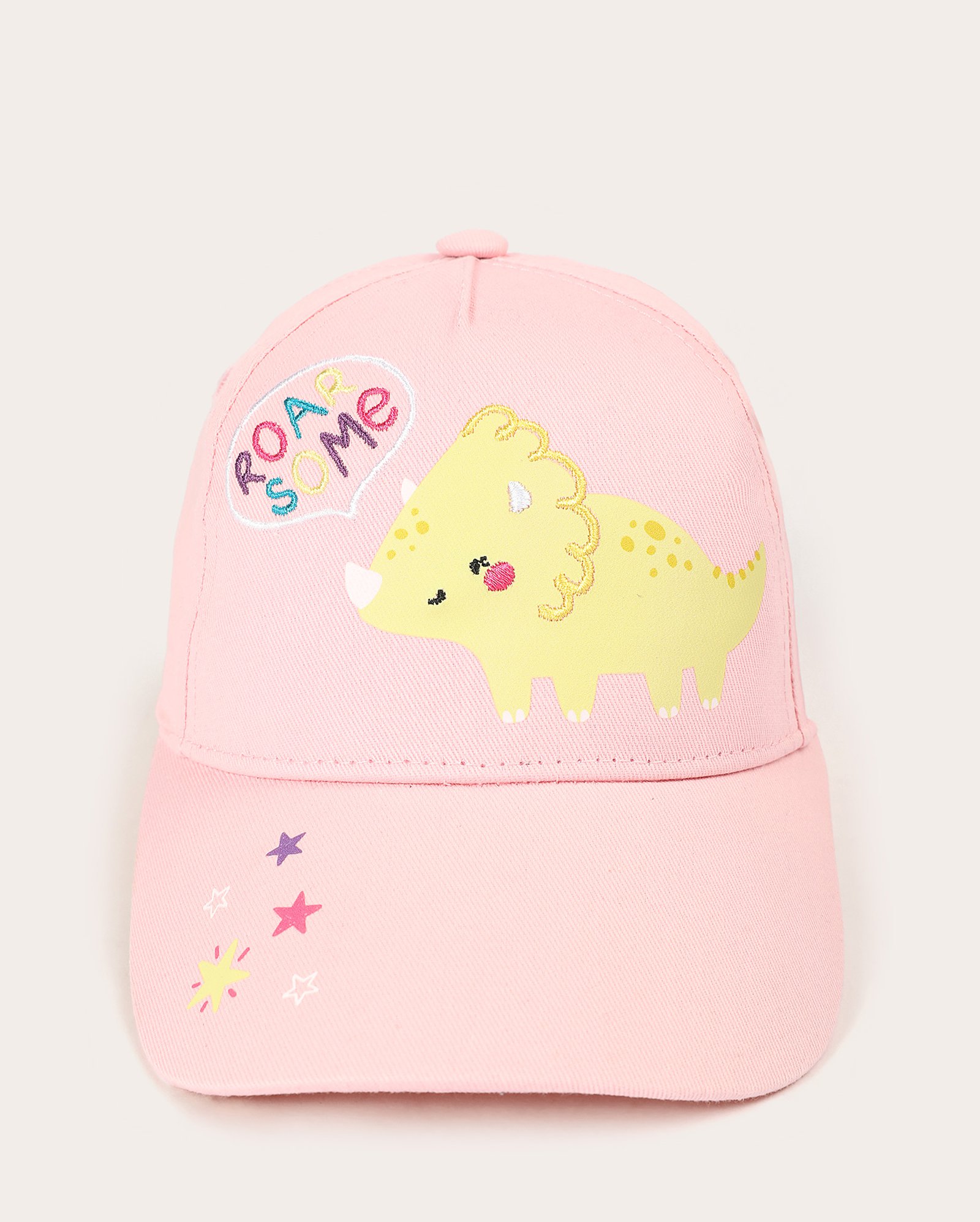 Boné infantil aba reta dinossauro rosa | Accessori