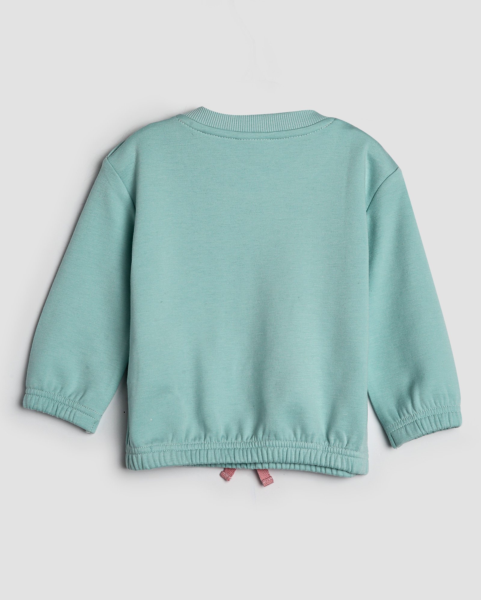 Blusa de moletom bebê coelhinho com elástico azul | Baby Way