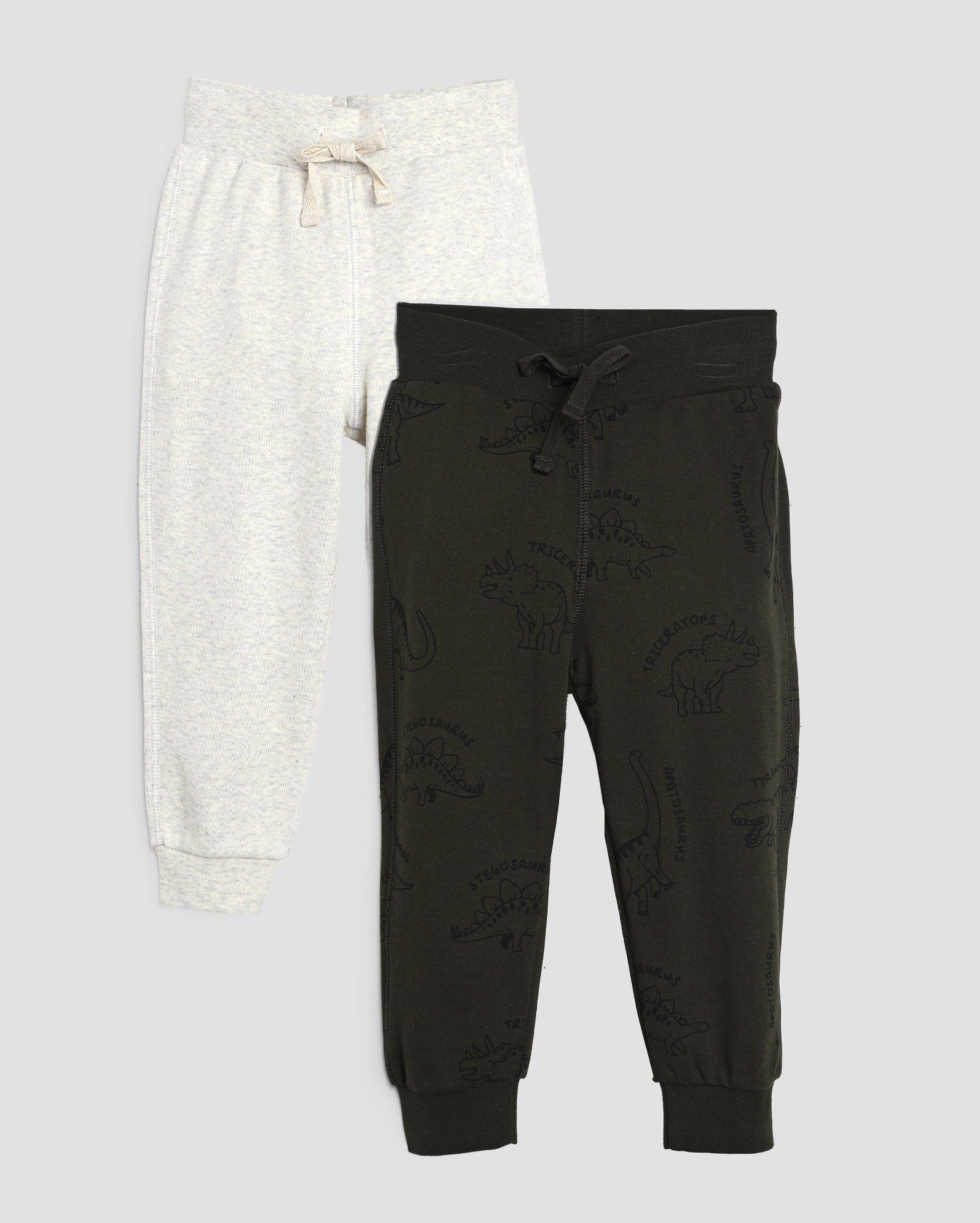 Kit calça infantil 2 peças moletom jogger dinossauro 1-4A multicor | Pool Kids