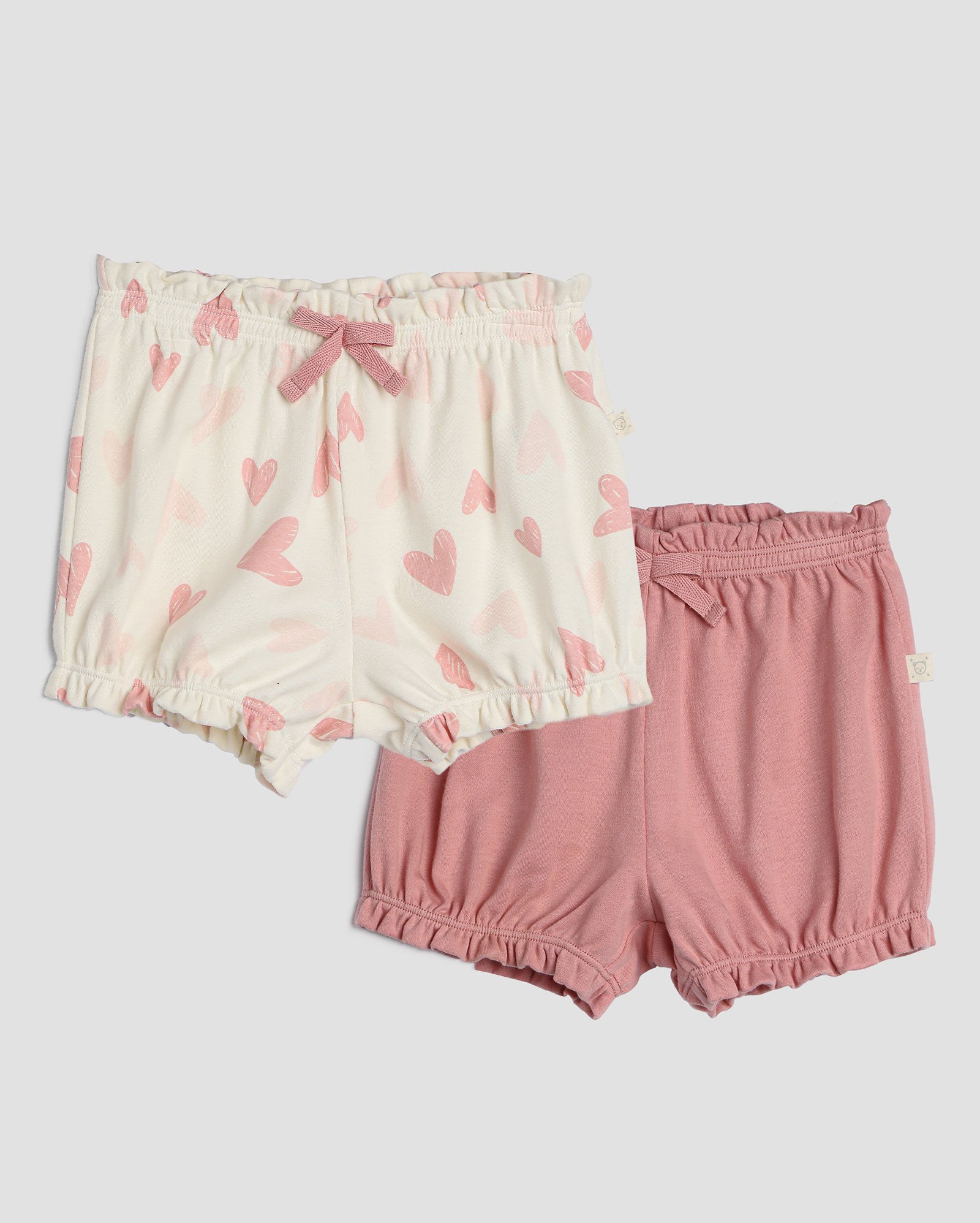 Kit short bebê 2 peças cordão corações multicor | Baby Way by Riachuelo