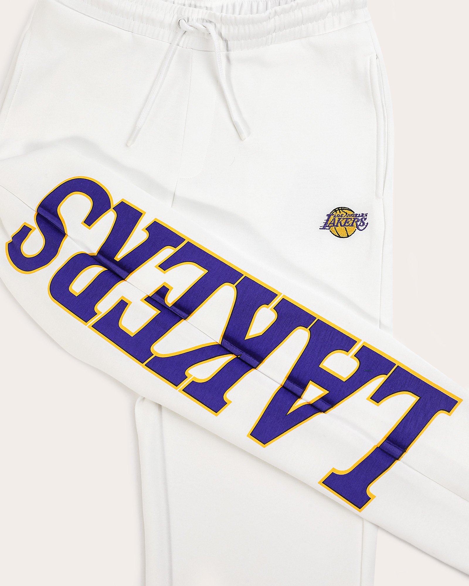 Calça de moletom juvenil jogger Lakers branca | NBA