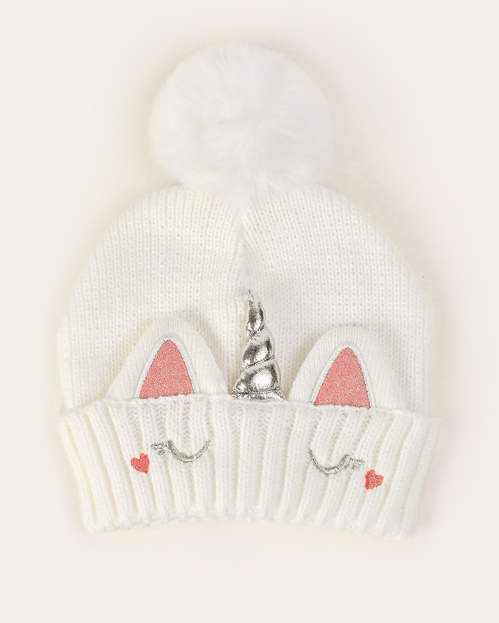 Gorro infantil com pompom unicórnio branco | Accessori by Riachuelo