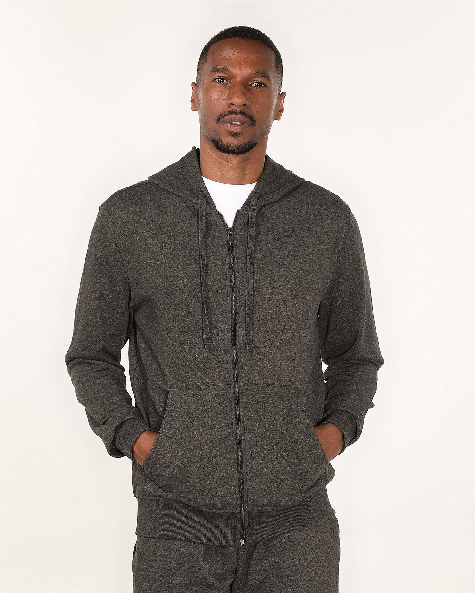 Blusa de moletom masculina relaxed com capuz - Cinza Escuro