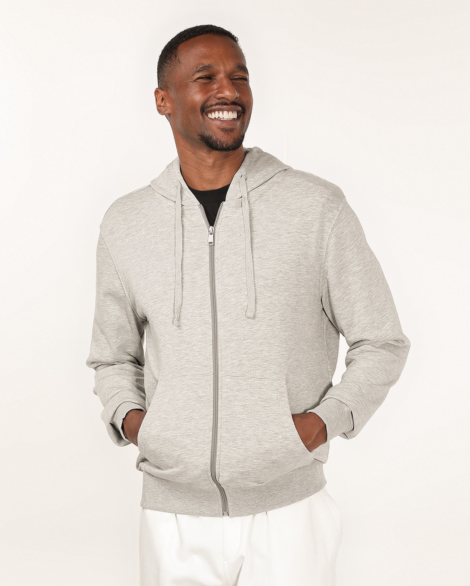 Blusa de moletom masculina relaxed com capuz - Cinza Claro