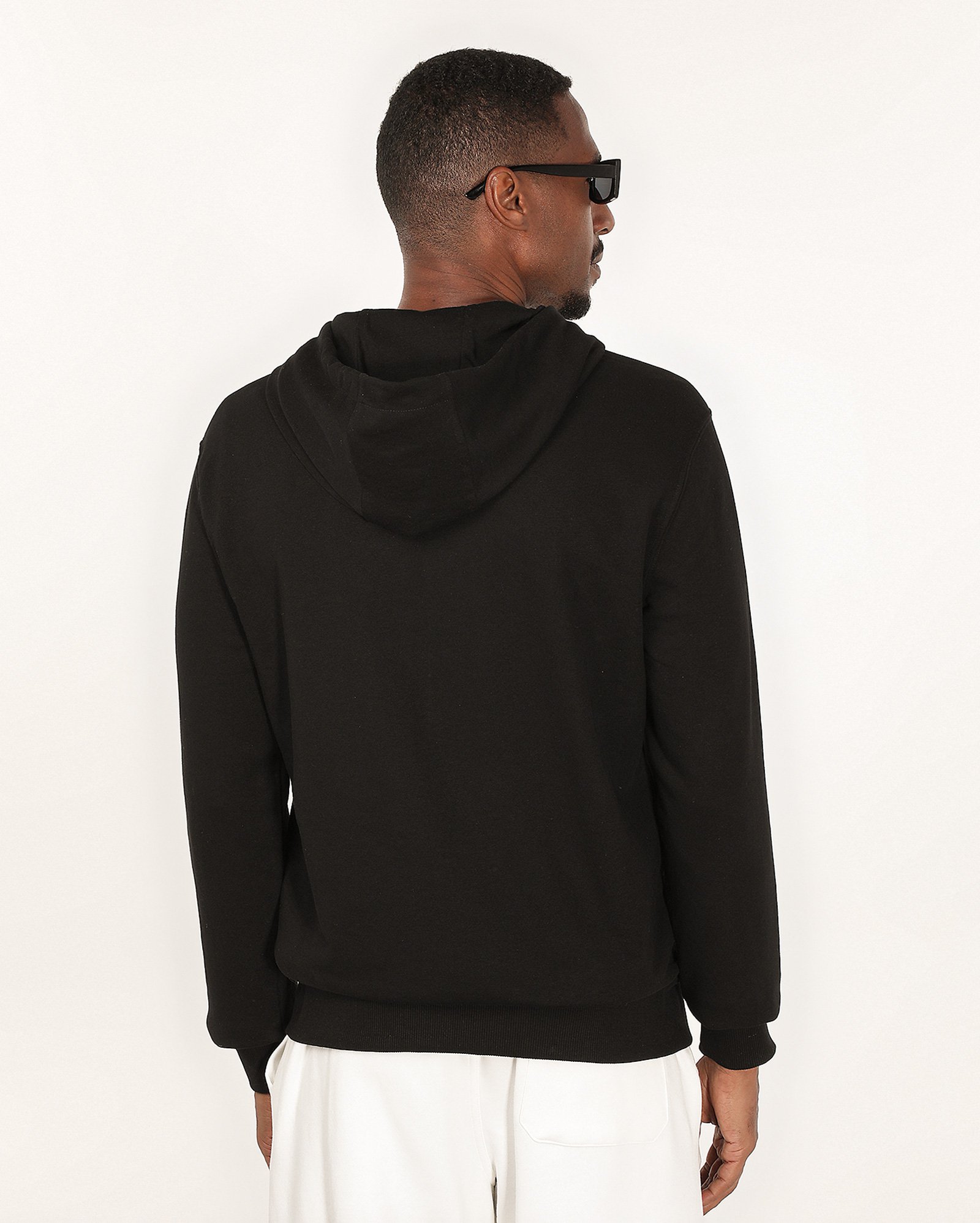 Blusa de moletom masculina relaxed com capuz - Preto