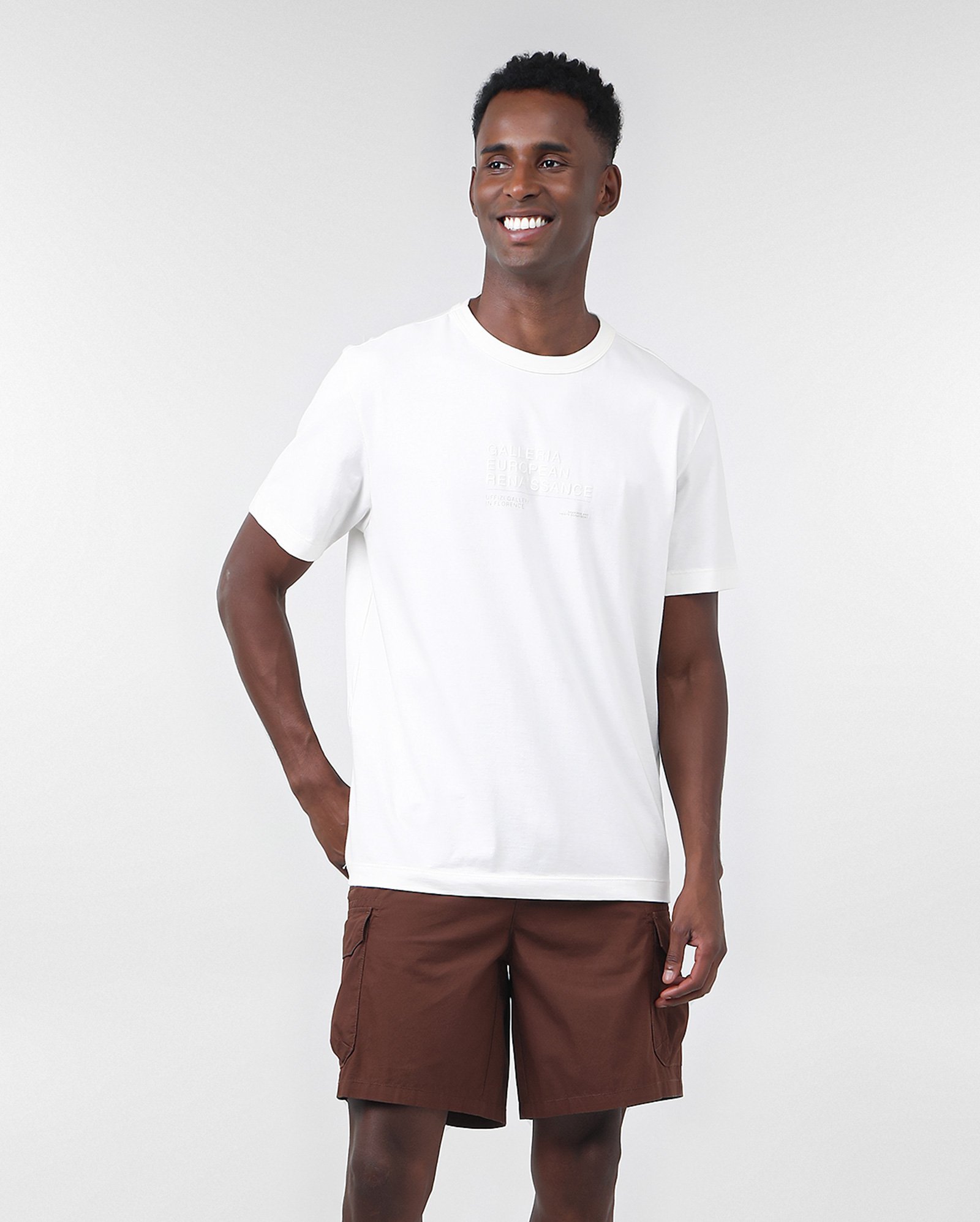Bermuda masculina reta cargo paper touch - Marrom | Pool