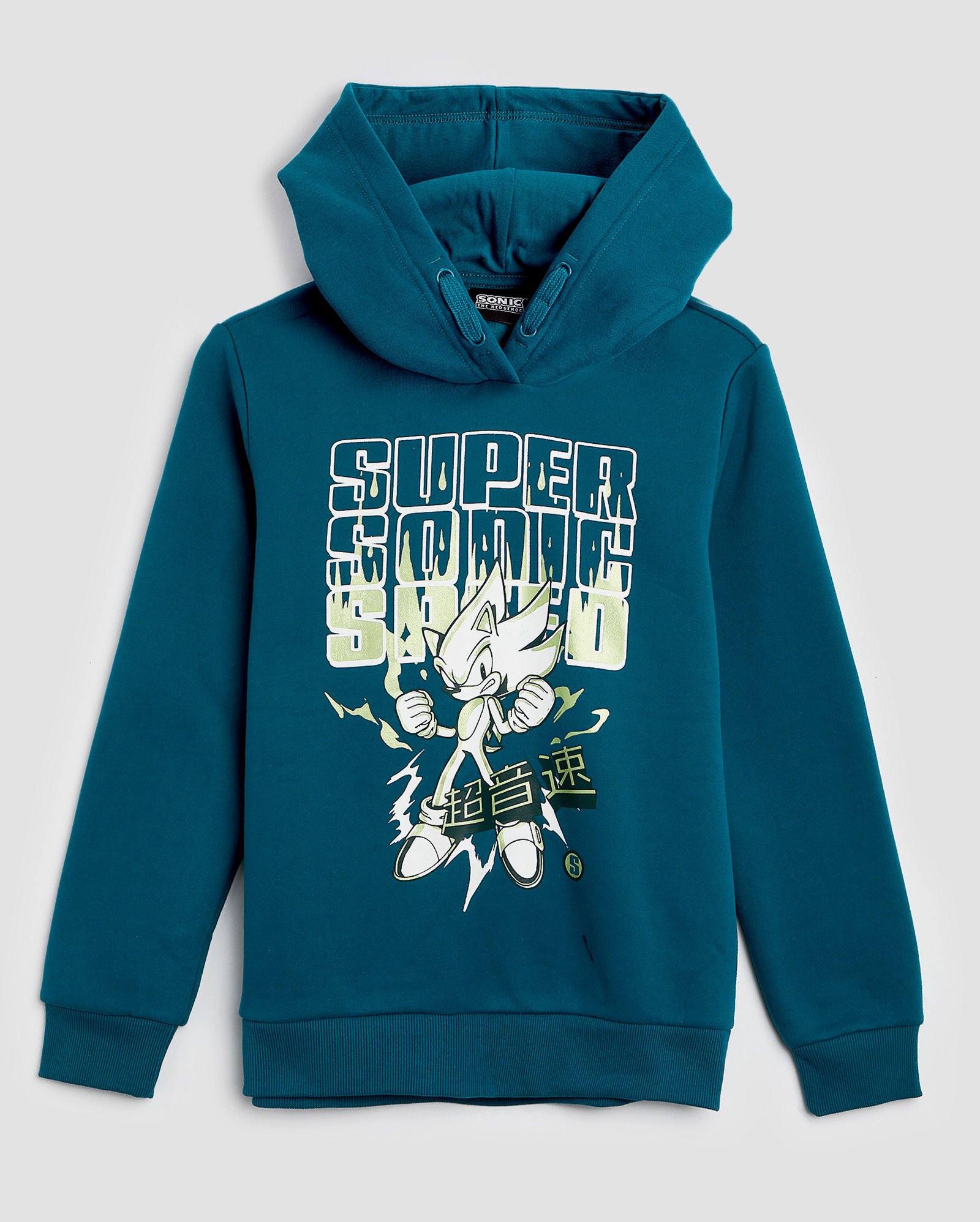 Blusa de moletom juvenil Super Sonic Speed azul | SEGA