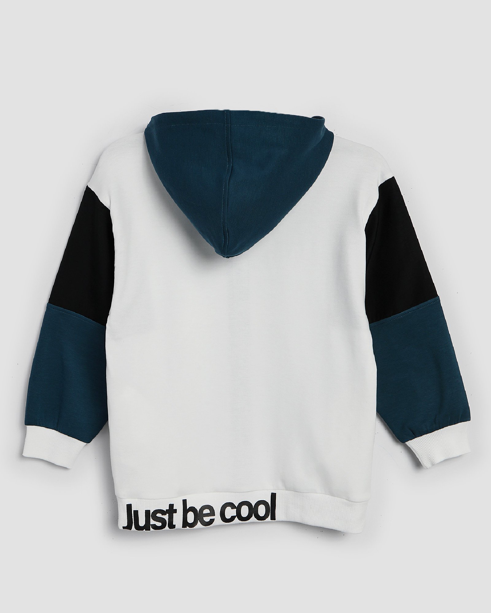 Blusa de moletom juvenil com capuz lettering branca | Pool
