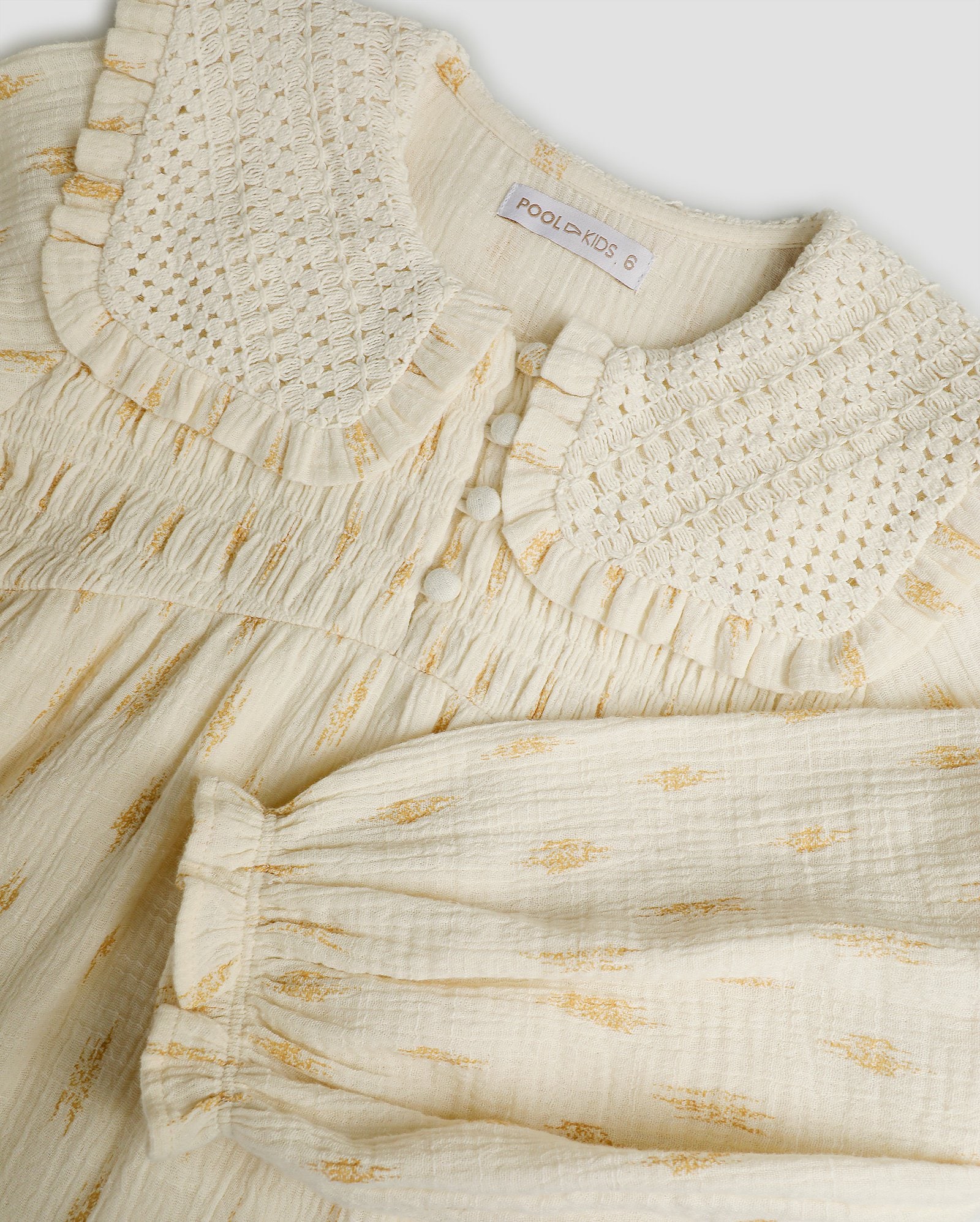 Old Tiralahilacha Kids Evase Dress Cactus Beige