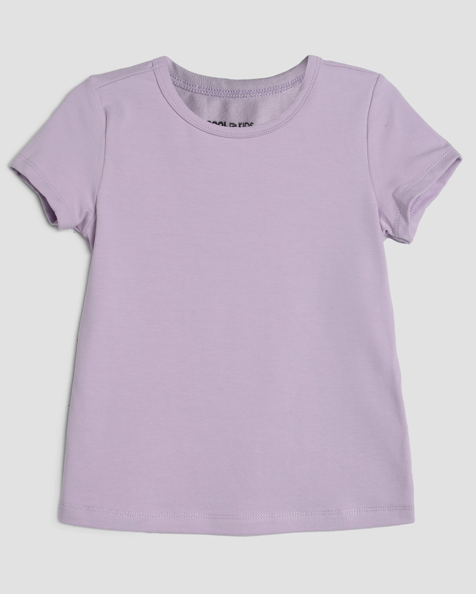 Camiseta infantil de algodão manga curta 1-4A - Lilás