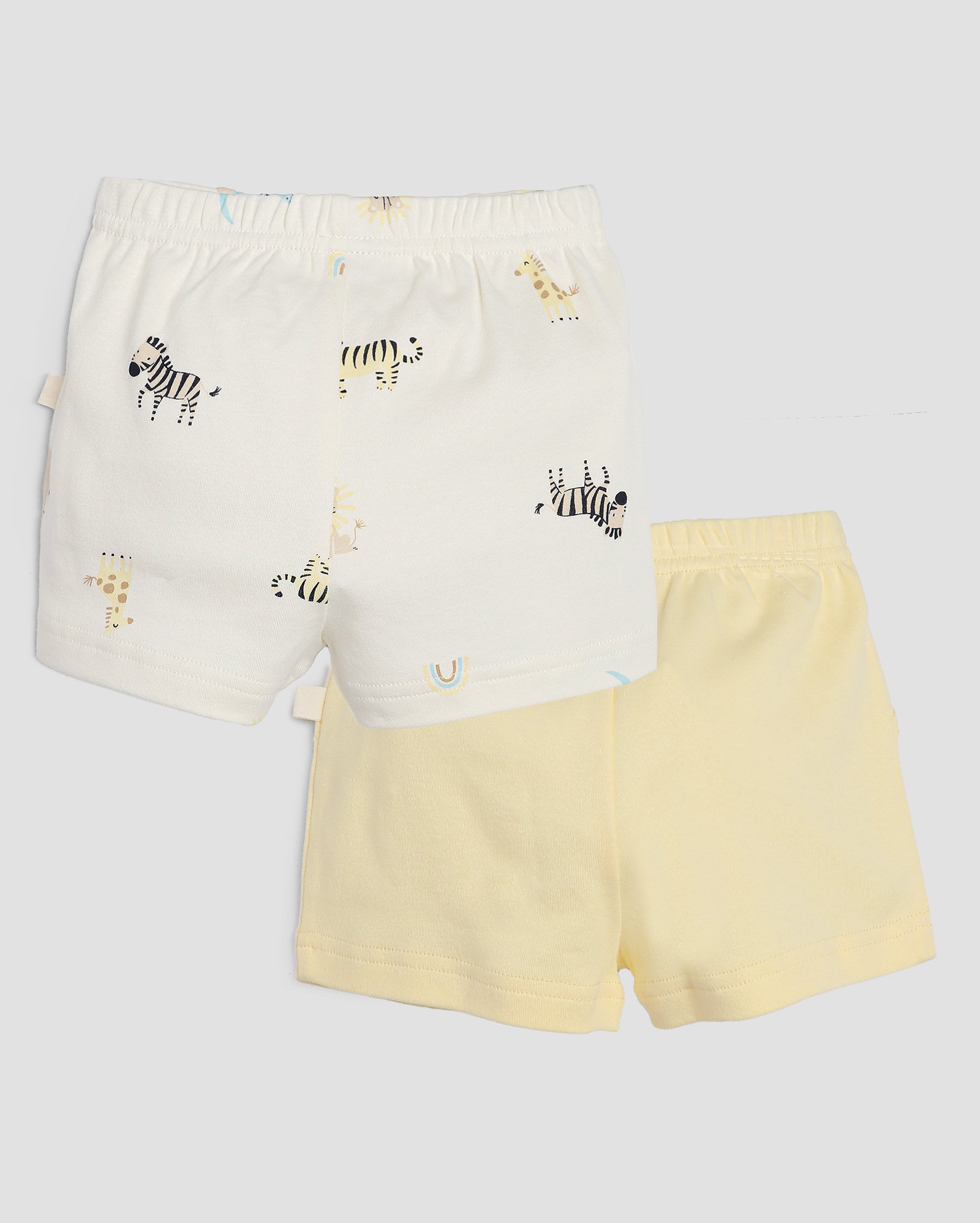 Kit short bebê 2 peças com elástico bichinhos multicor | Baby Way