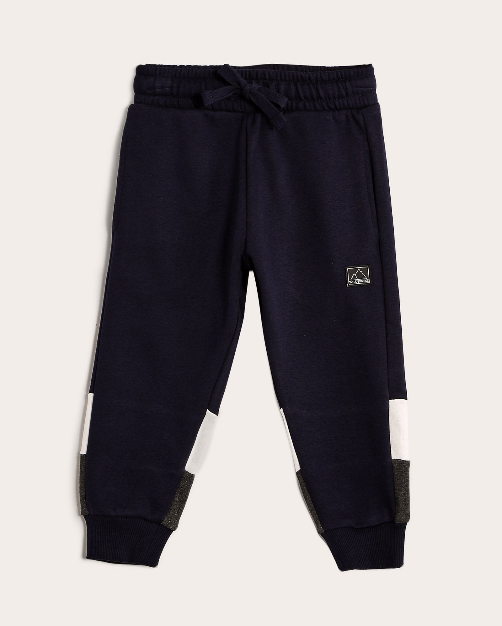 Calça de moletom infantil jogger com recortes 1-4A azul
