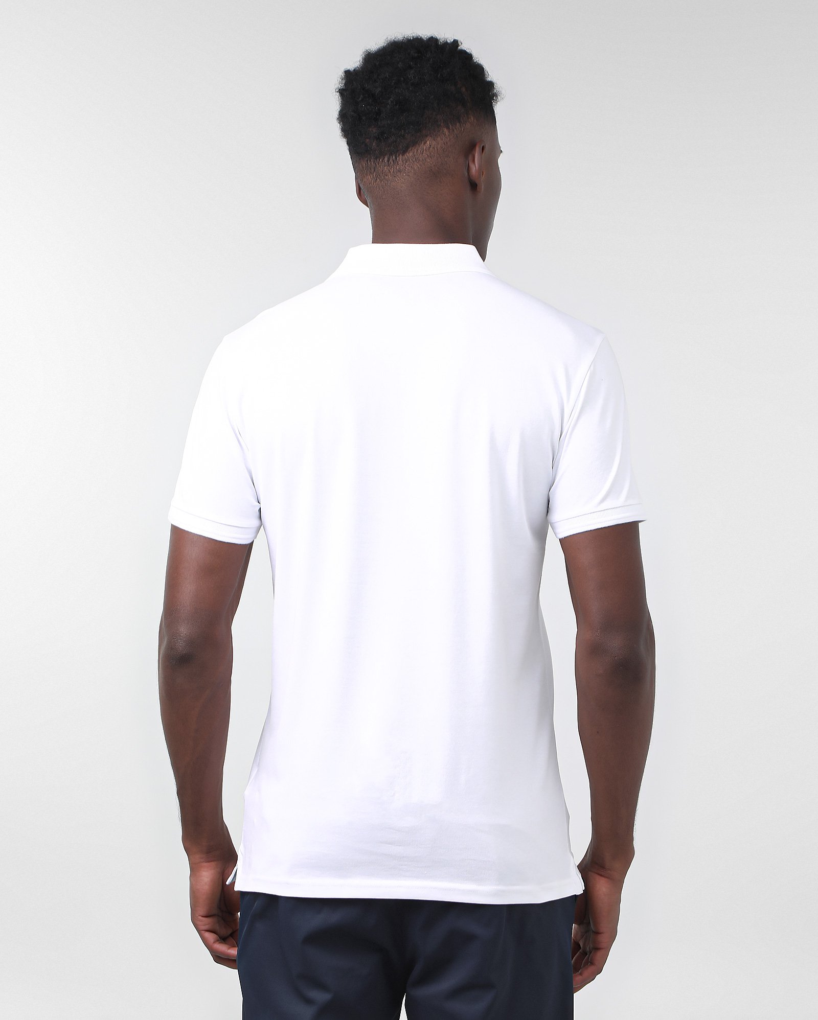 Camisa polo masculina slim com elastano - Branco | Pool Basics