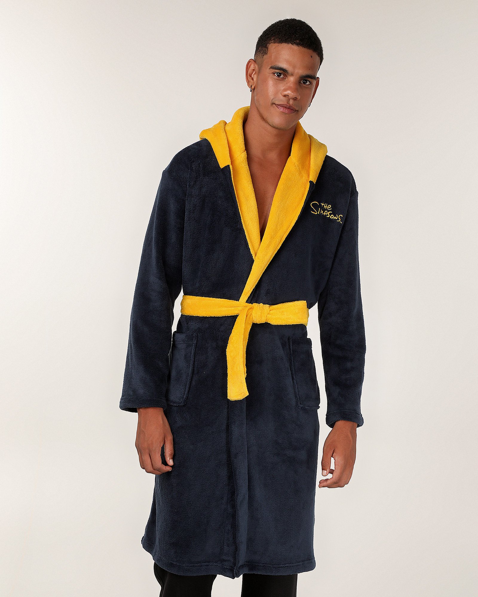 Robe masculino fleece capuz Homer Simpson azul | Fox The Simpsons