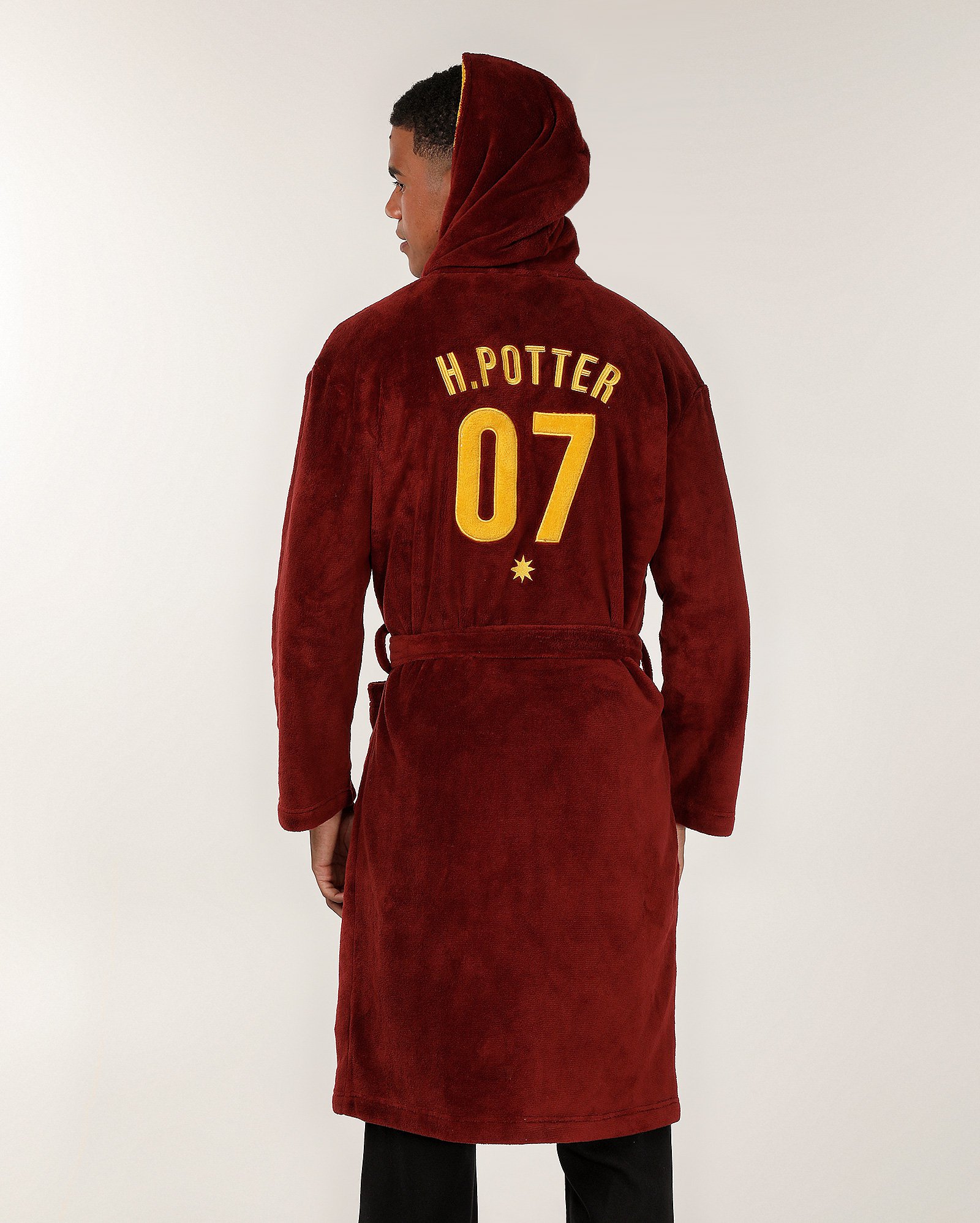 Robe masculino fleece capuz Grifinória Harry Potter vermelho | Warner Bros.