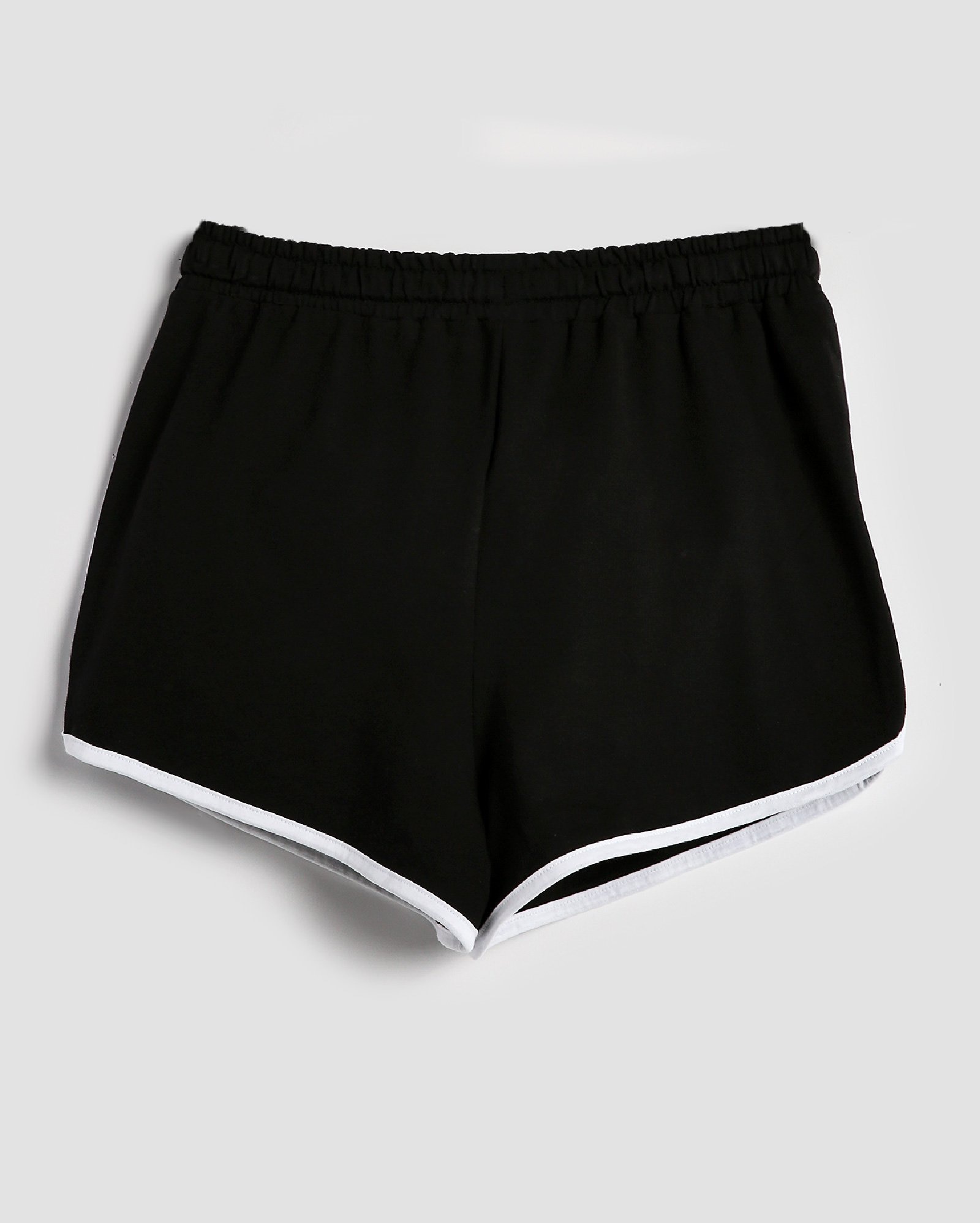 Short de moletom juvenil cós elástico e cordão - Preto | Pool