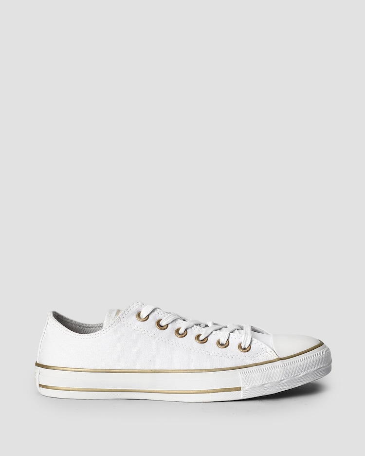 Riachuelo Tênis feminino Chuck Taylor lona com cadarço branco