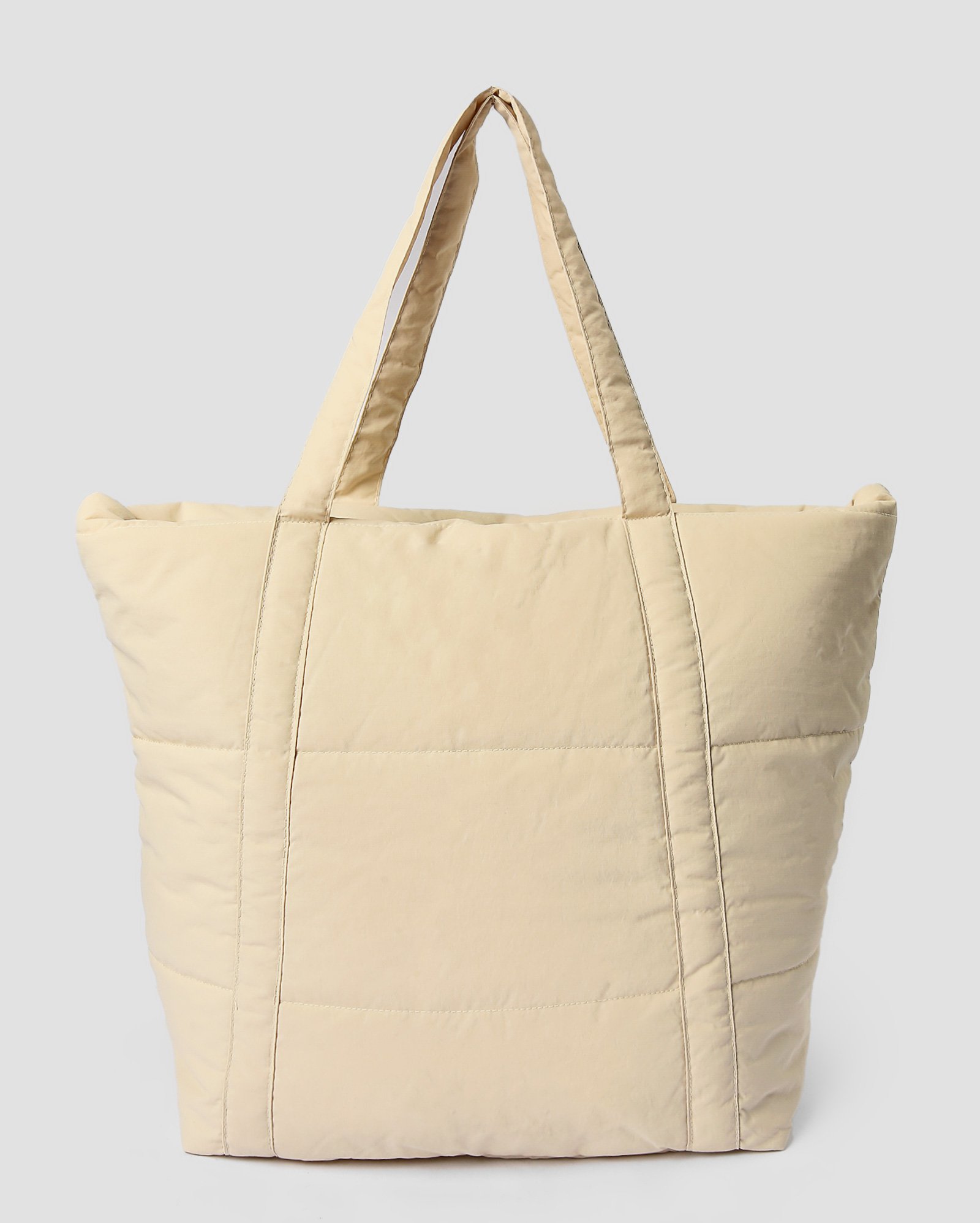 Bolsa feminina tote puffer com alças - Bege Claro | Body Work