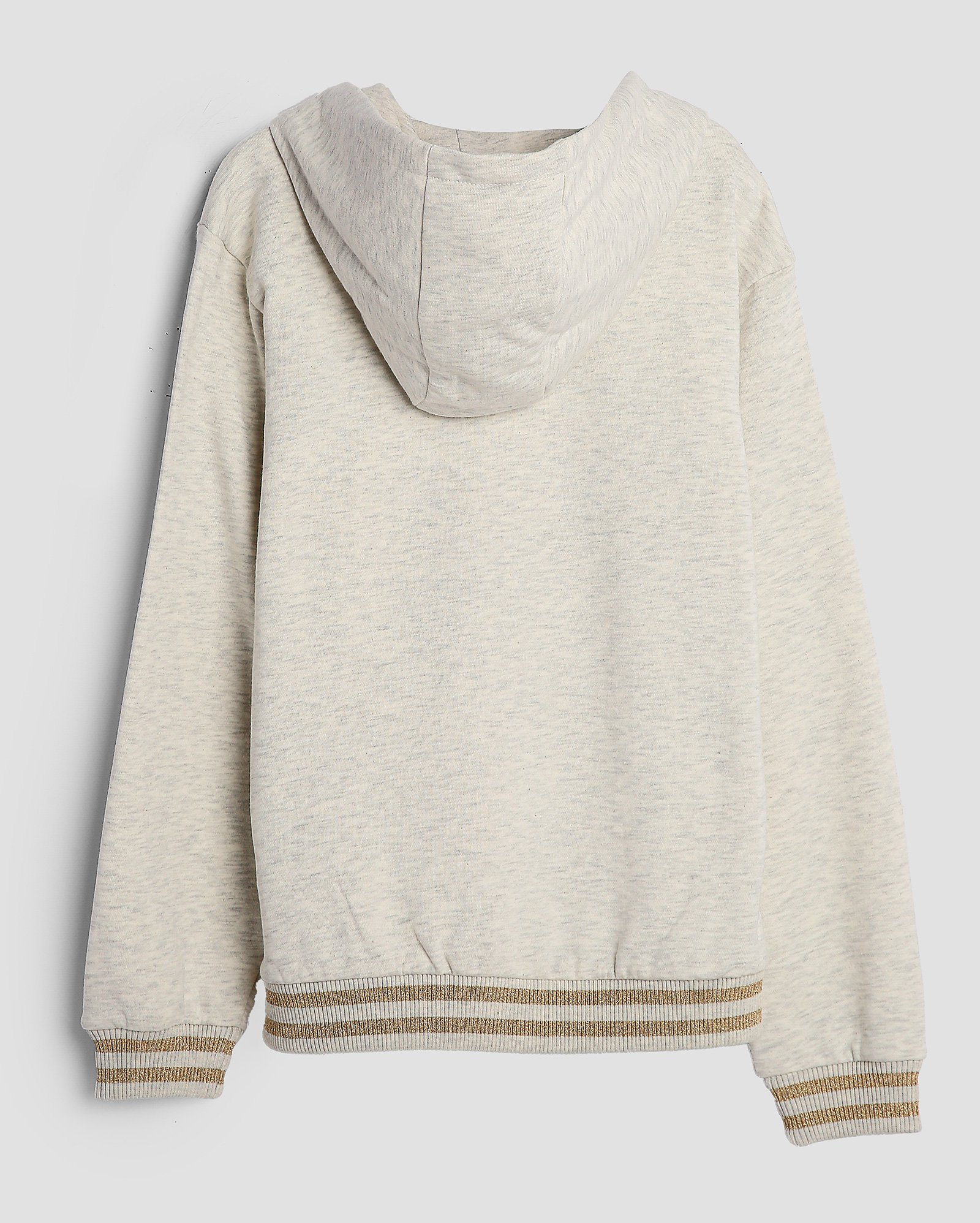 Blusa de moletom juvenil com capuz happy today mescla cinza | Pool