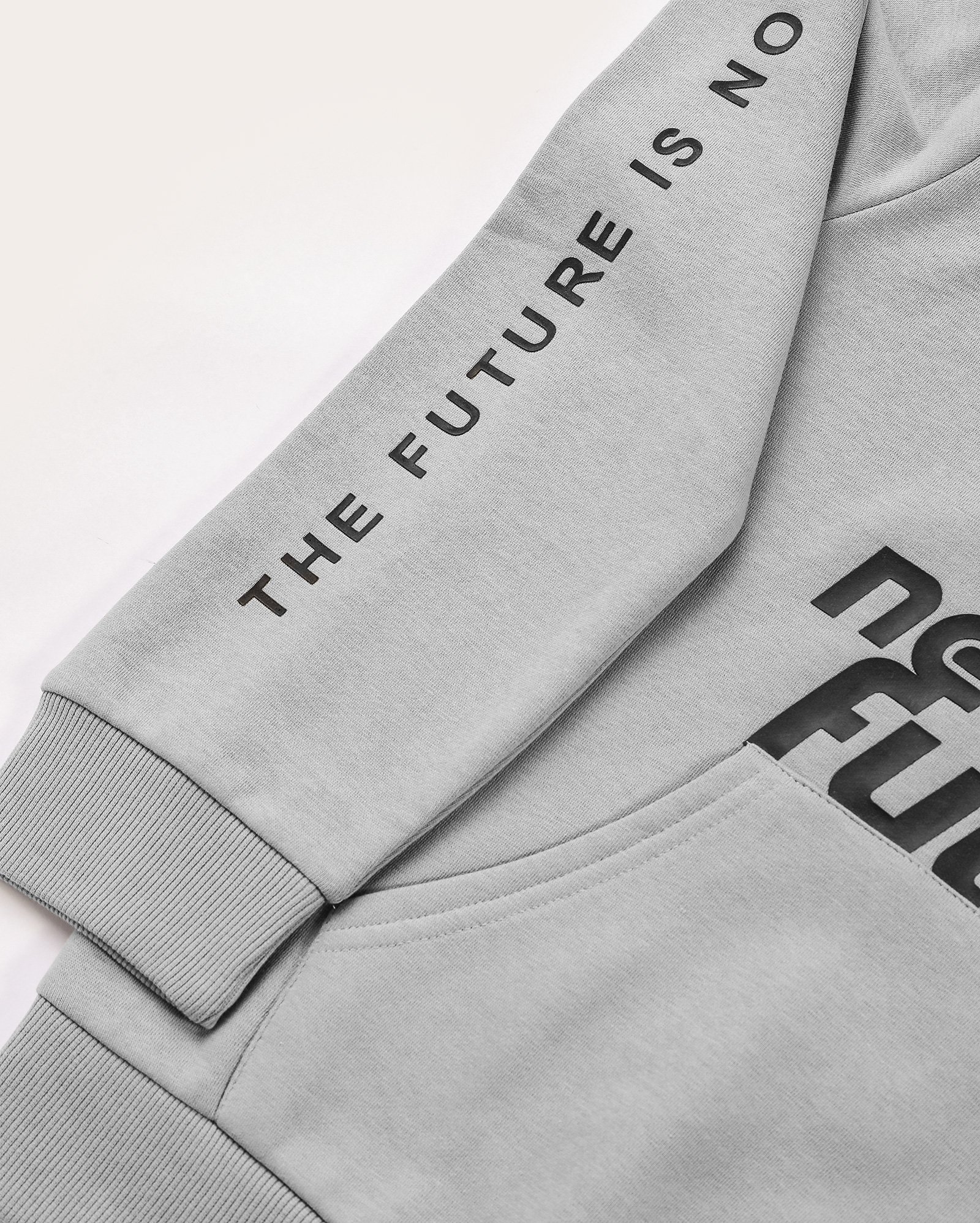 Blusa de moletom juvenil com felpa e capuz new future cinza | Pool