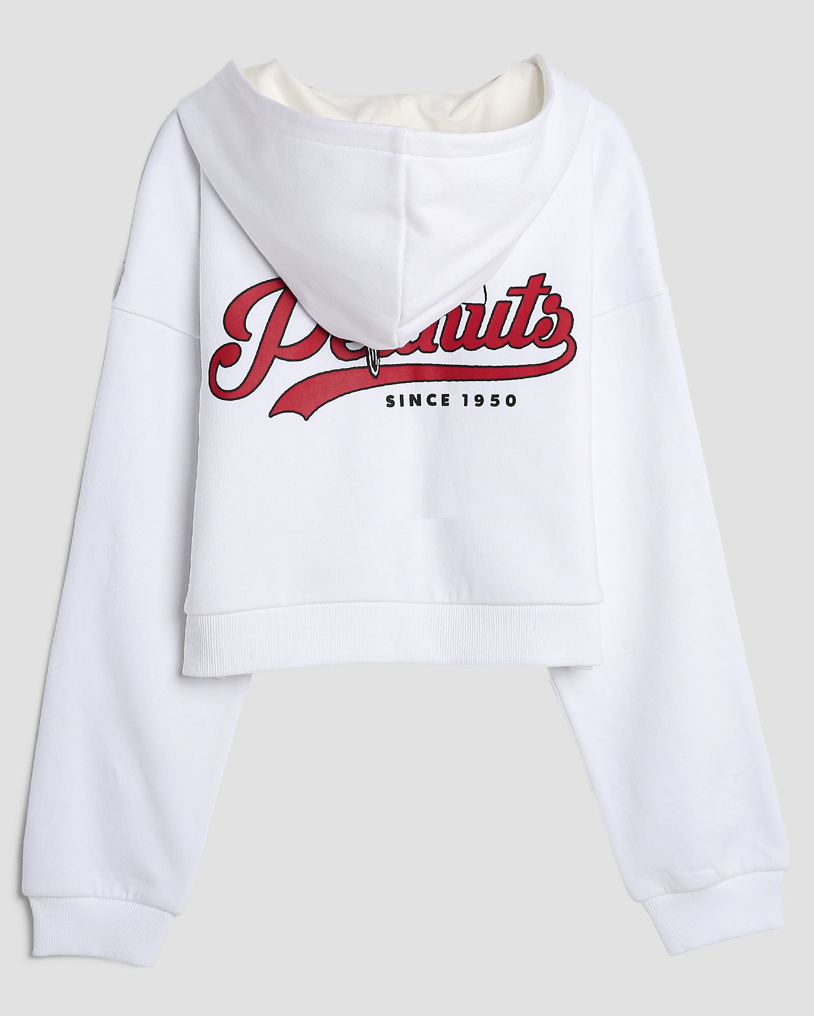 Blusa de moletom juvenil aberta Snoopy e Woodstock bege | Peanuts