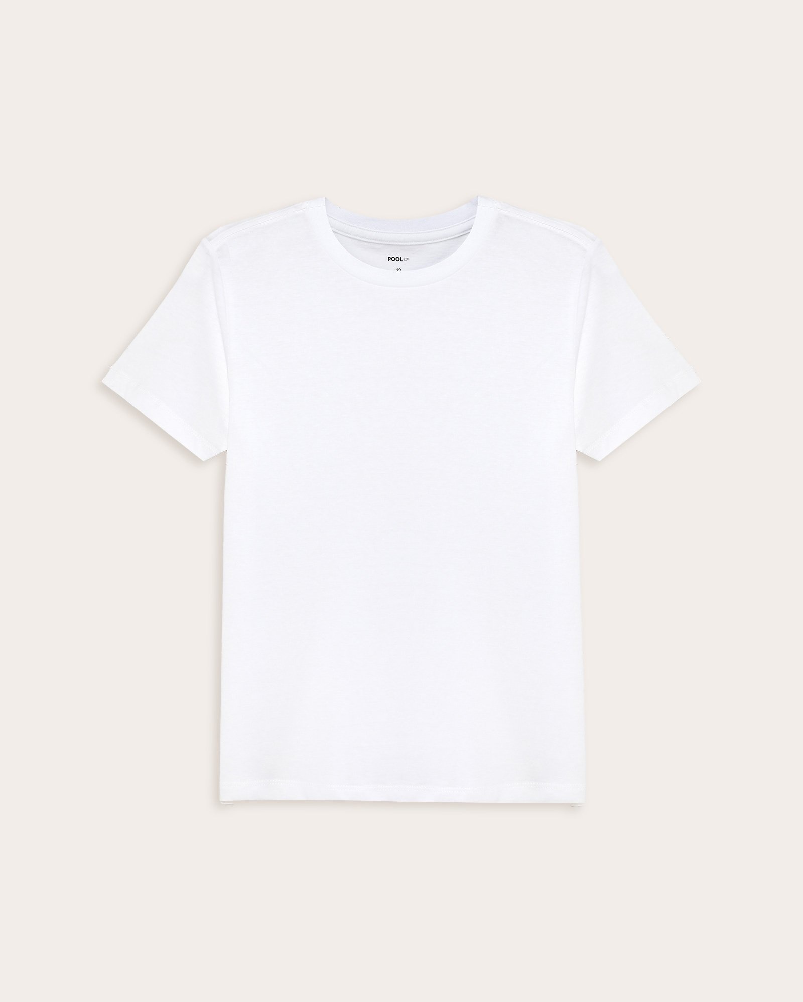 Camiseta juvenil regular lisa - Branco