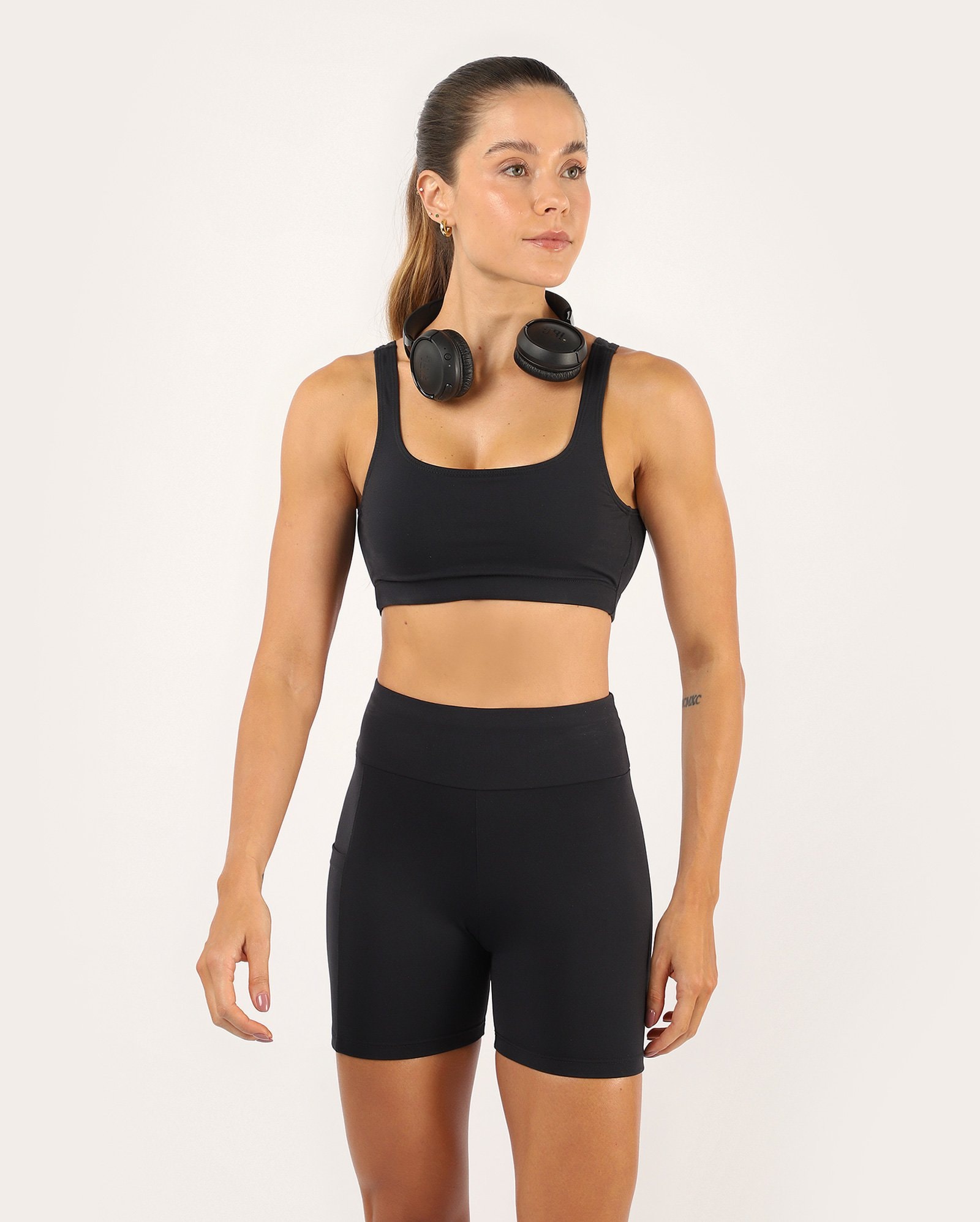 Top esportivo alta sustentação com bojo - Preto | Body Work