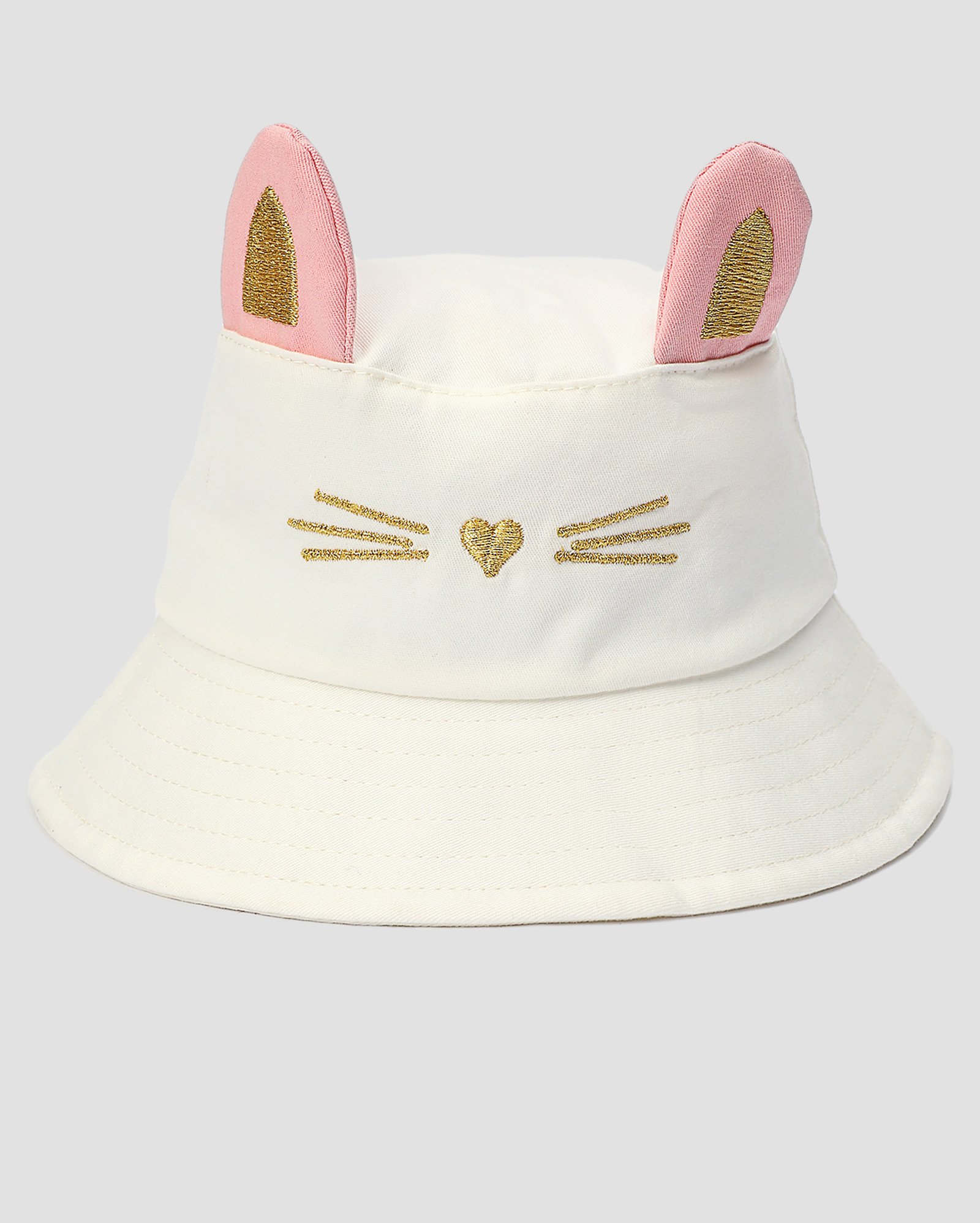 Chapéu infantil bucket com orelhinhas gatinho branco | Accessori by Riachuelo