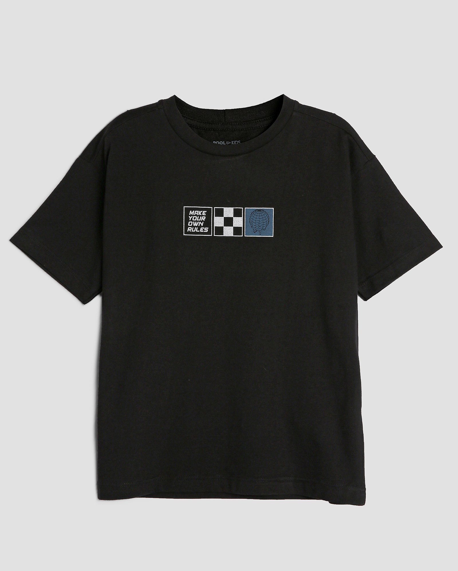 Camiseta infantil make your own rules 4-10A preta | Pool Kids