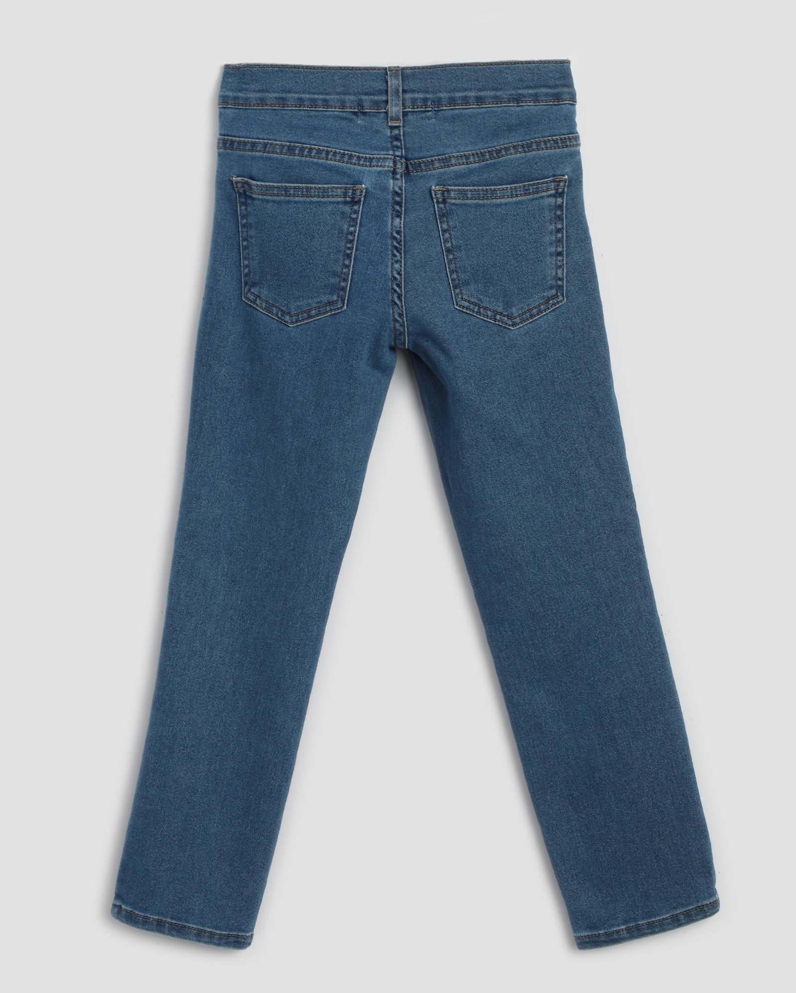 Calça jeans infantil slim pesponto 4-10A denim médio | Pool Kids