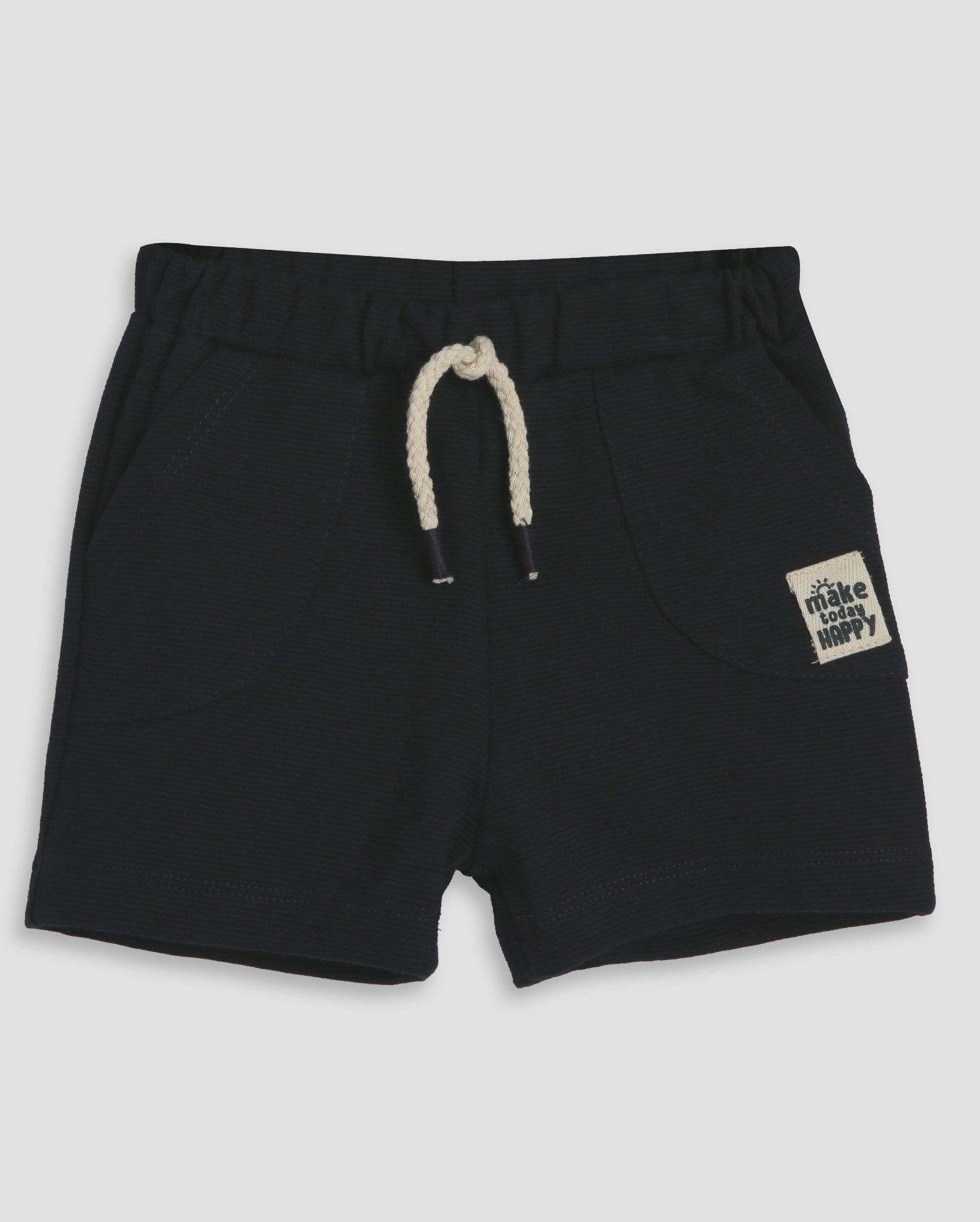 Short de moletom bebê ursinho posterior azul | Baby Way
