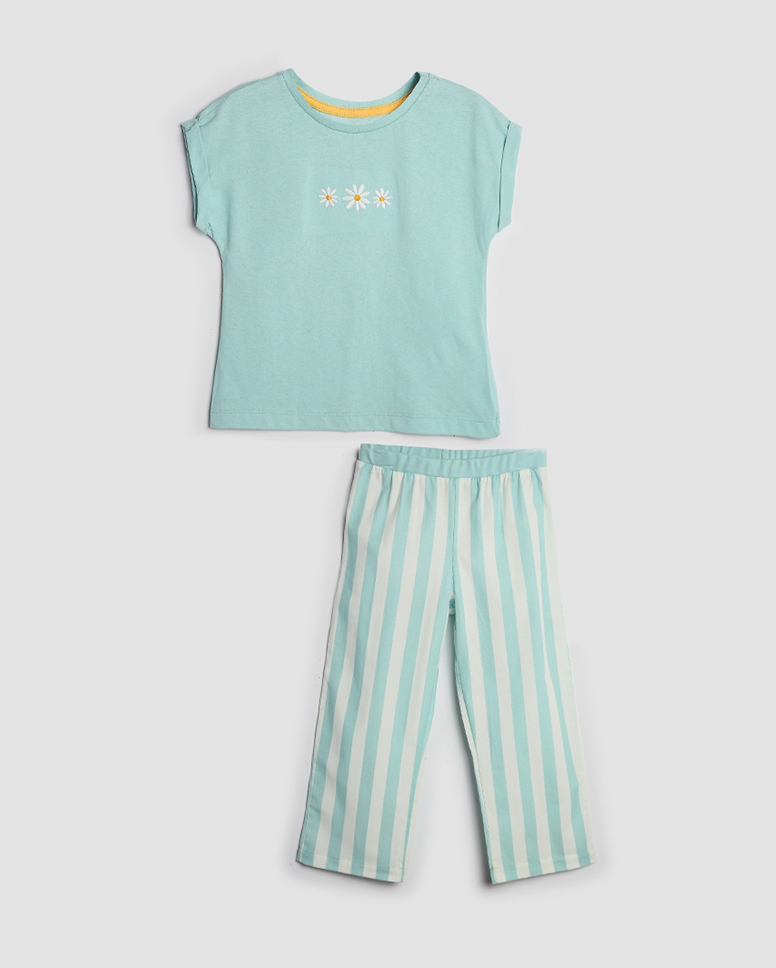 Pijama longo infantil margaridas 6-14A azul | Accessori by Riachuelo