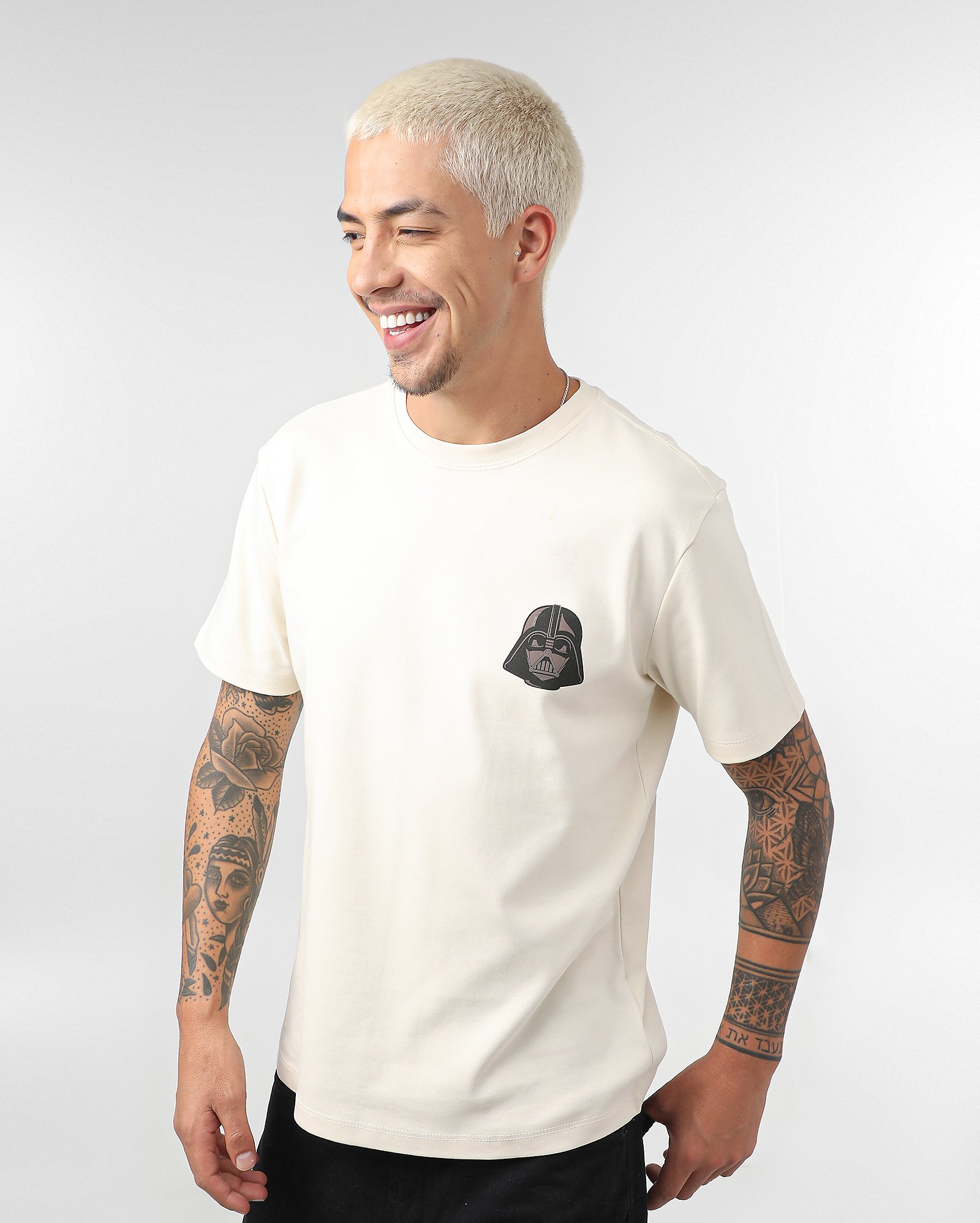 Camiseta masculina personagens Star Wars bege | FANLAB
