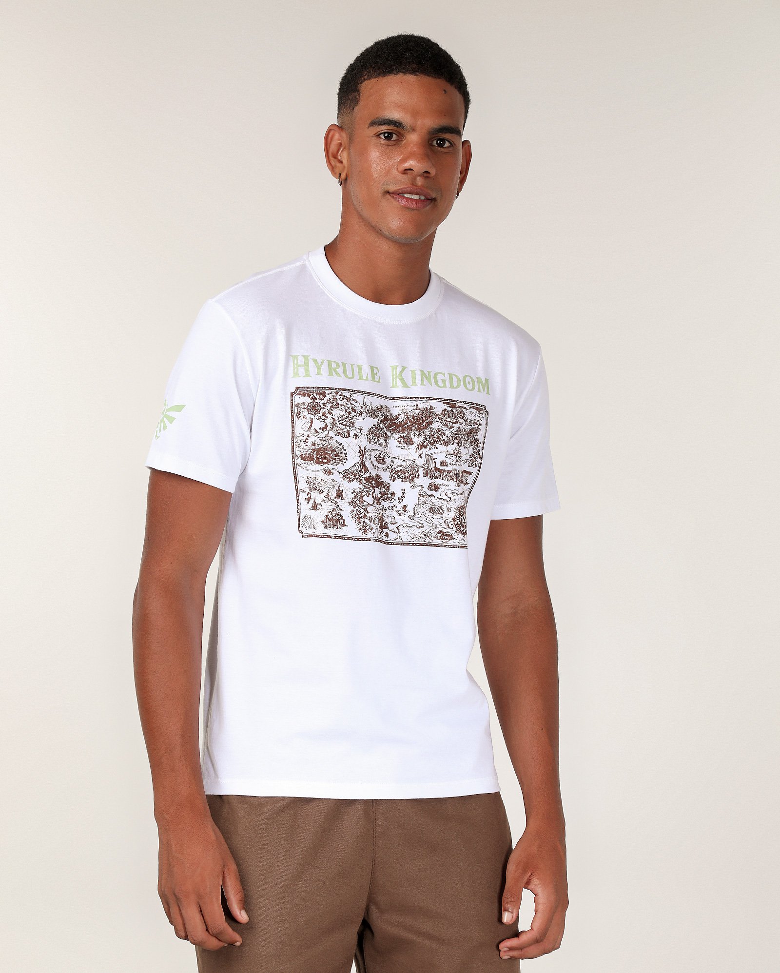 Camiseta masculina regular Legend Of Zelda branca | FANLAB