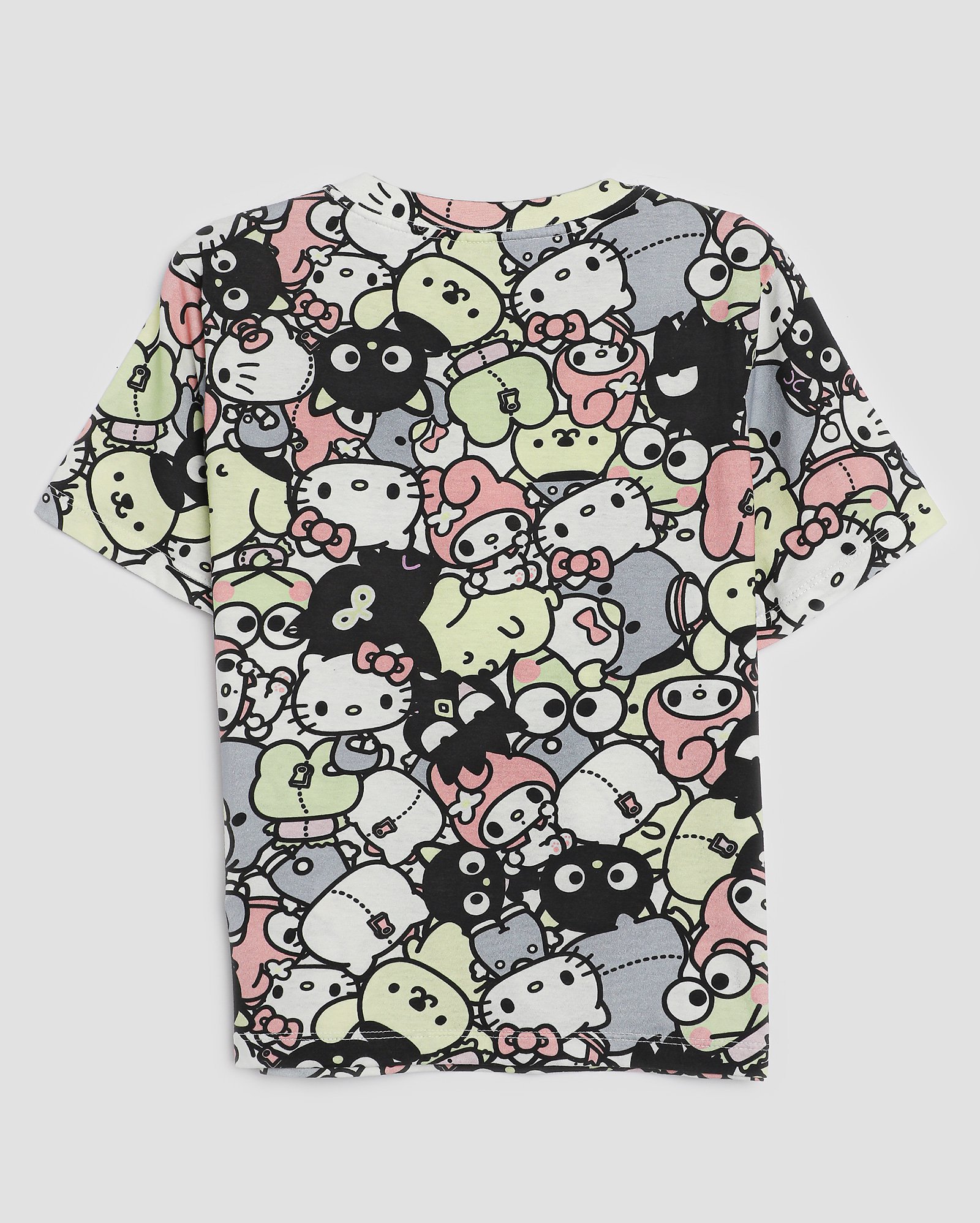 Camiseta juvenil turma Hello Kitty boxy multicor | FANLAB