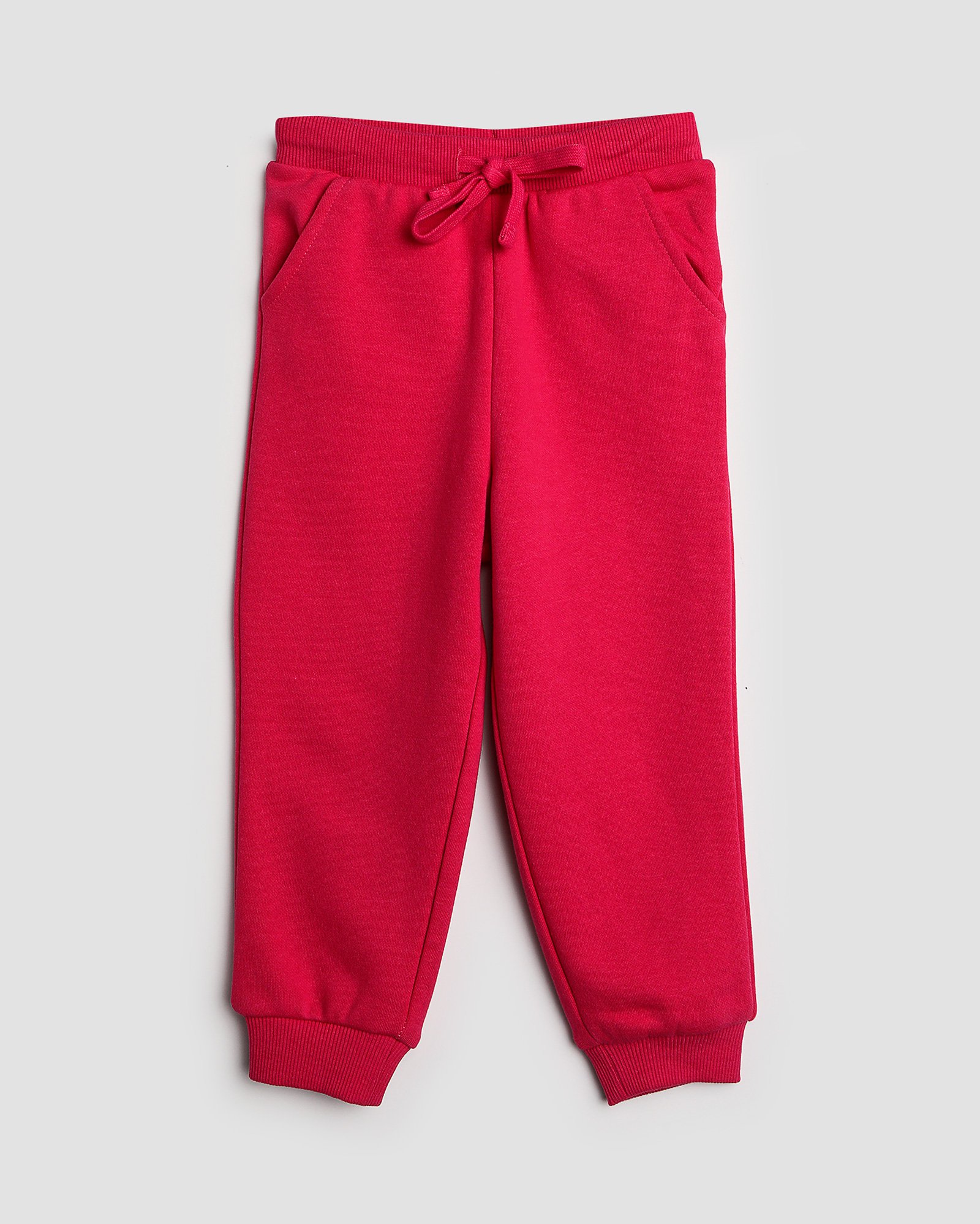 Calça de moletom infantil jogger com felpa 1-4A - Rosa Escuro | Pool Kids