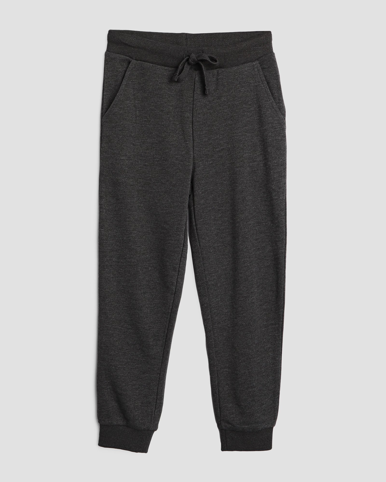 Calça de moletom infantil jogger com felpa 4-10A - Cinza Escuro Mescla | Pool Kids