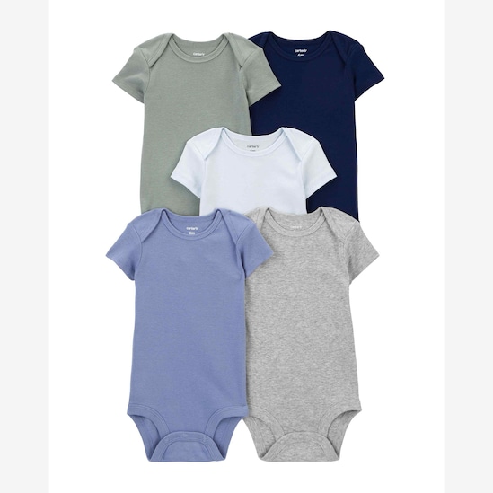 Kit body bebê 5 peças cava americana multicor | Carter's