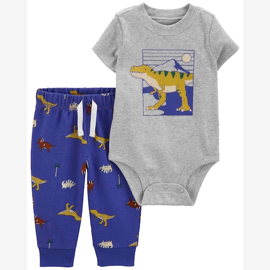 Conjunto longo bebê 2 peças mescla dino multicor | Carter's