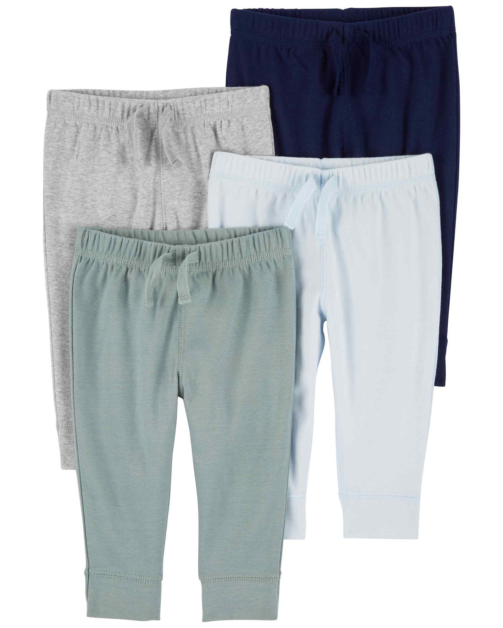 Kit calça bebê 4 peças com cós de elástico multicor | Carter's