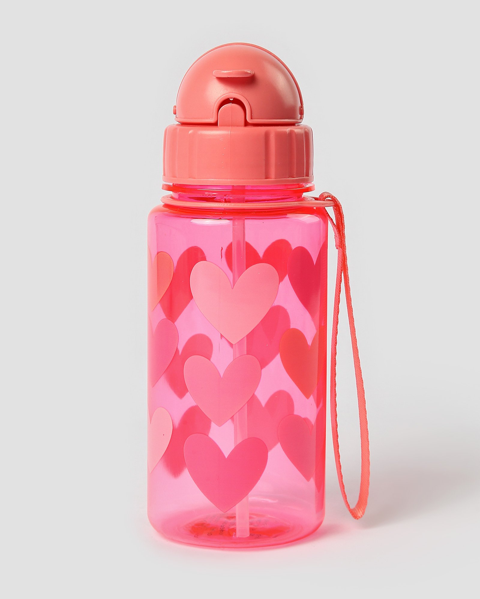 Garrafa squeeze infantil corações 450ml rosa | Accessori by Riachuelo