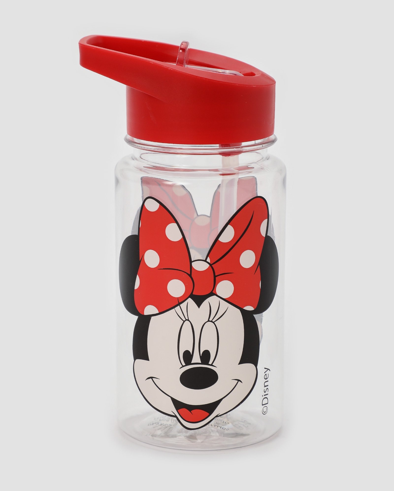 Garrafa squeeze Minnie com canudo retrátil 450ml vermelha | Disney
