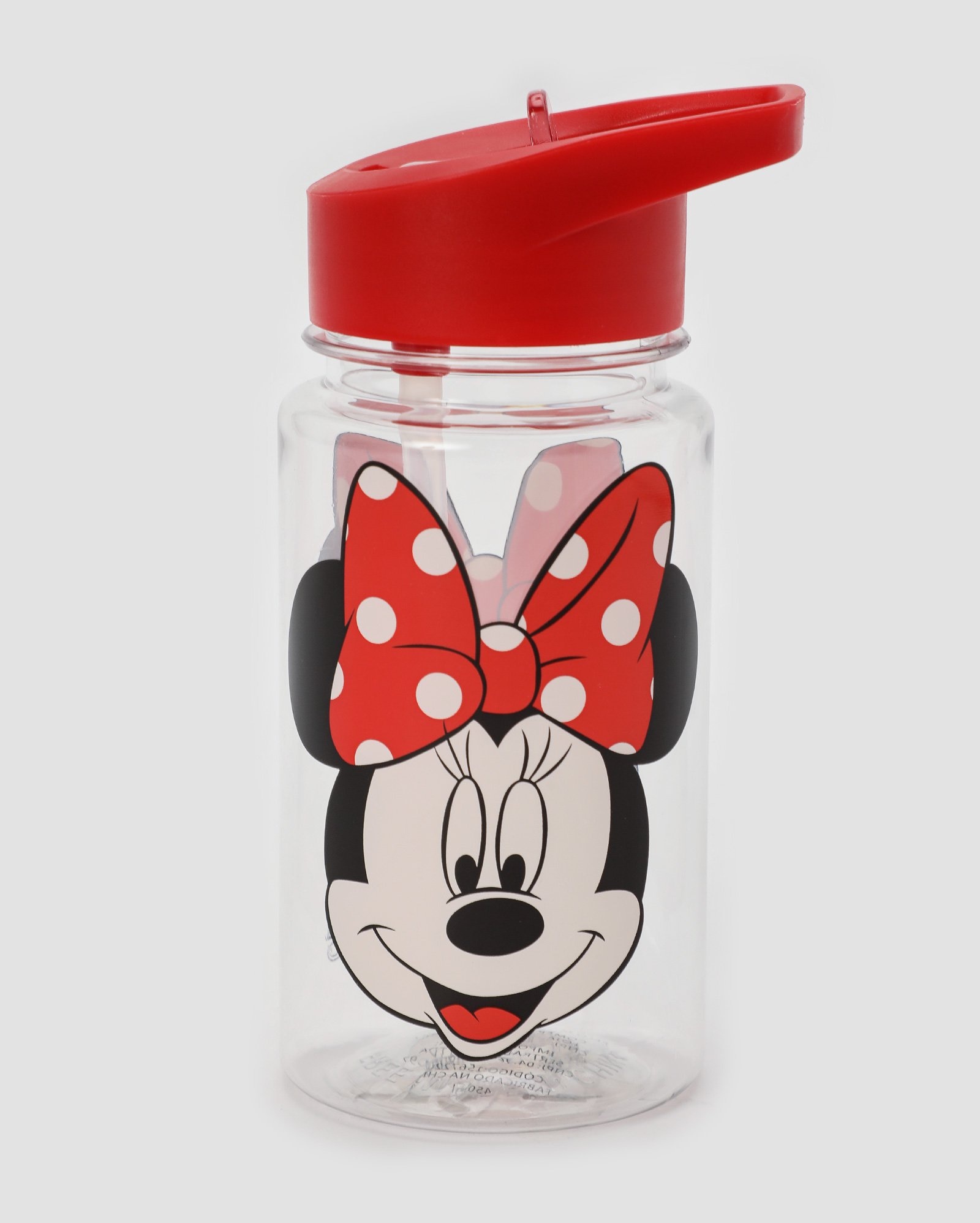 Garrafa squeeze Minnie com canudo retrátil 450ml vermelha | Disney