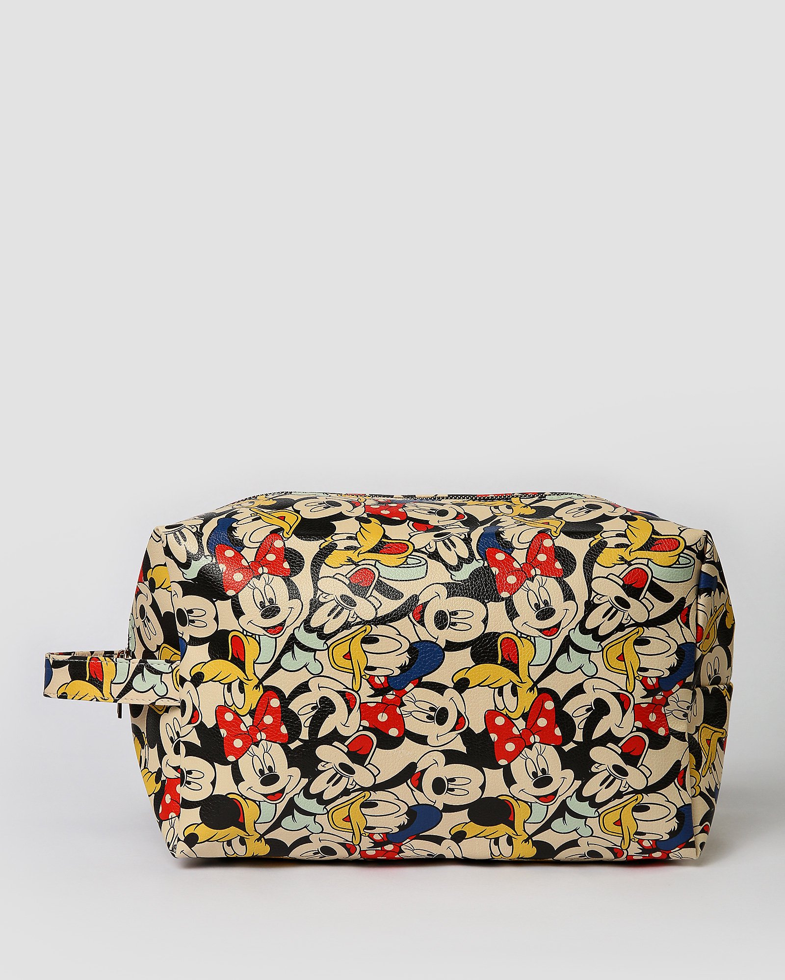 Necessaire poliuretano Mickey e amigos com alça off-white | Disney