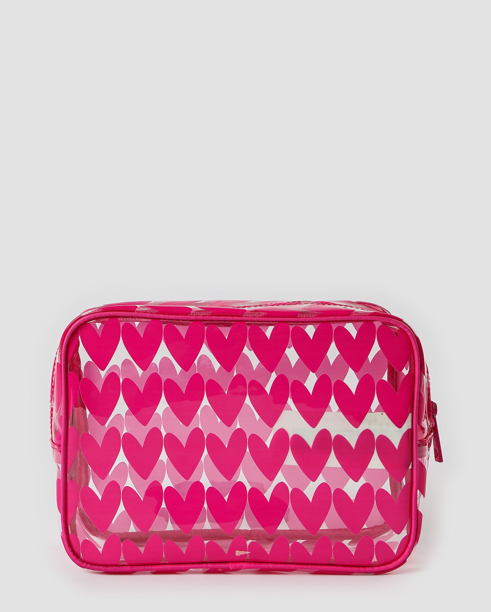 Necessaire M estampa de corações rosa | Accessori by Riachuelo