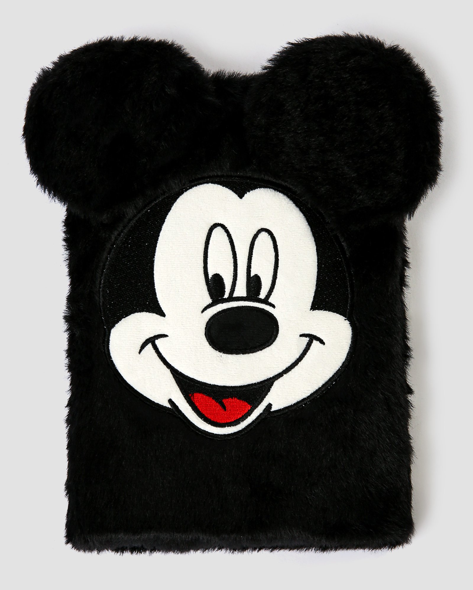 Caderno com pauta pelúcia Mickey Mouse preto | Disney